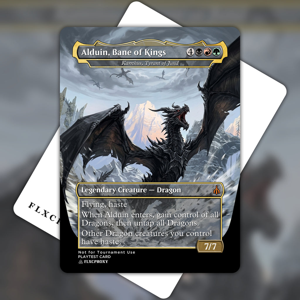 Karrthus, Tyrant of Jund MTG Proxy Alduin, Bane of Kings
