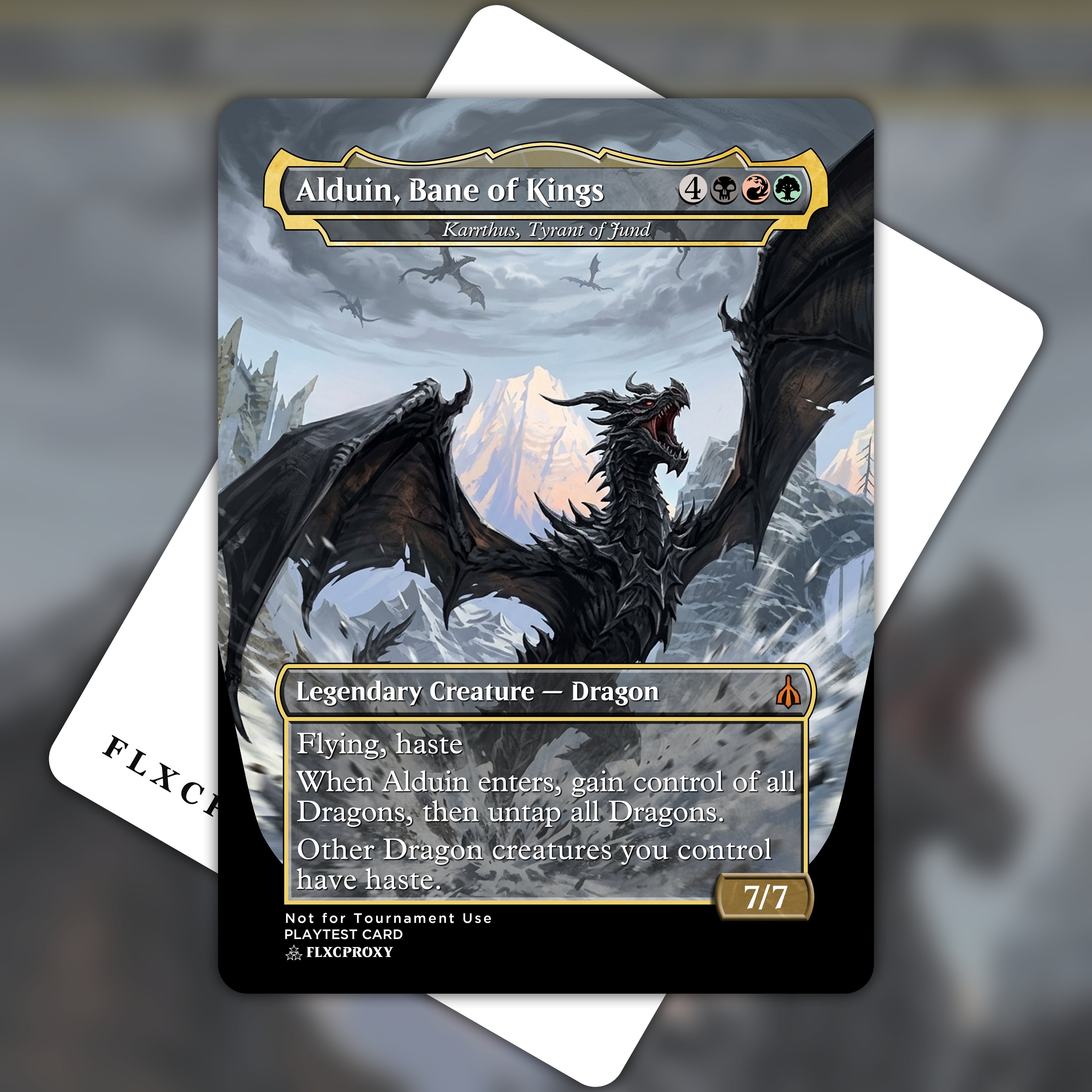 Karrthus, Tyrant of Jund MTG Proxy Alduin, Bane of Kings