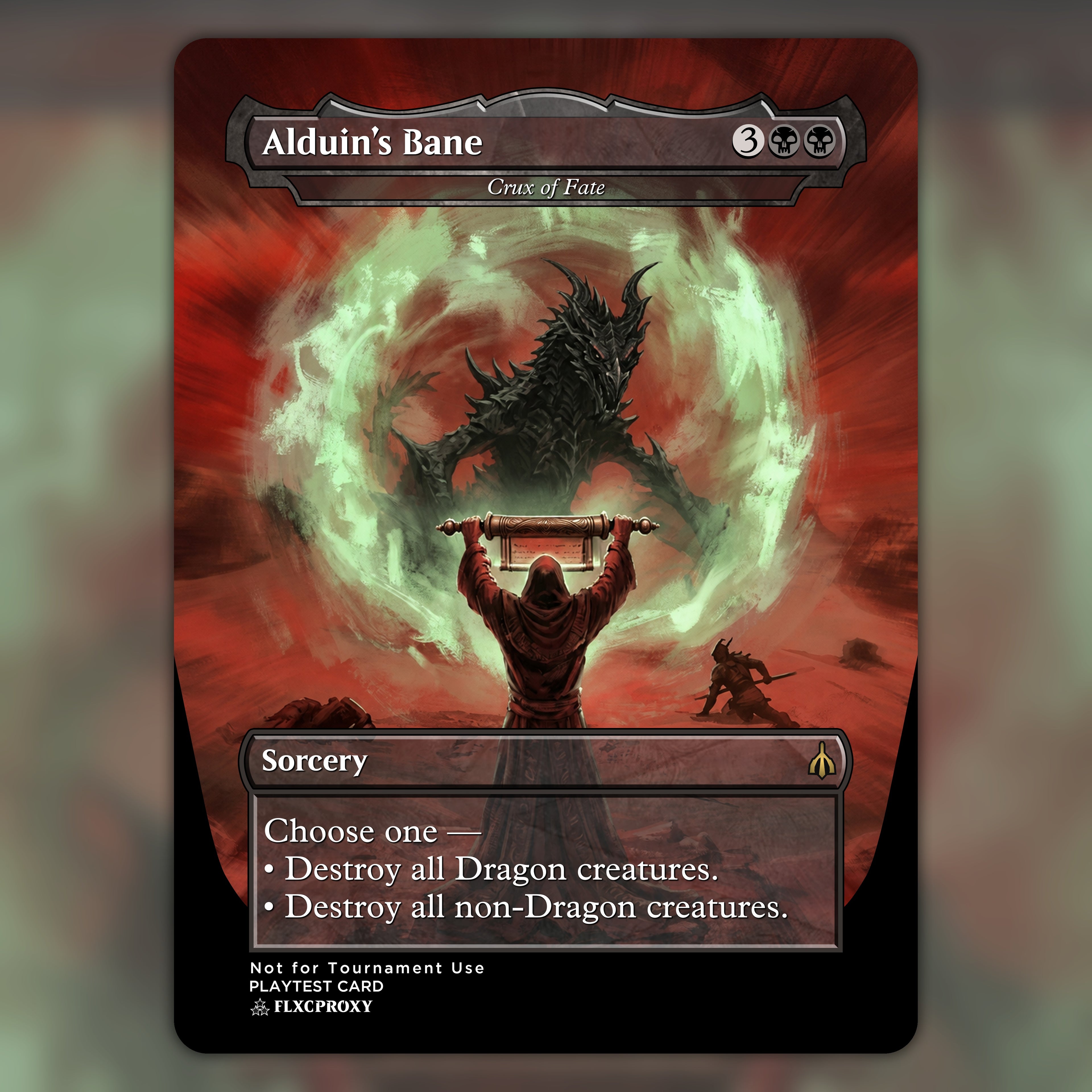 Crux of Fate MTG Proxy Alduin's Bane