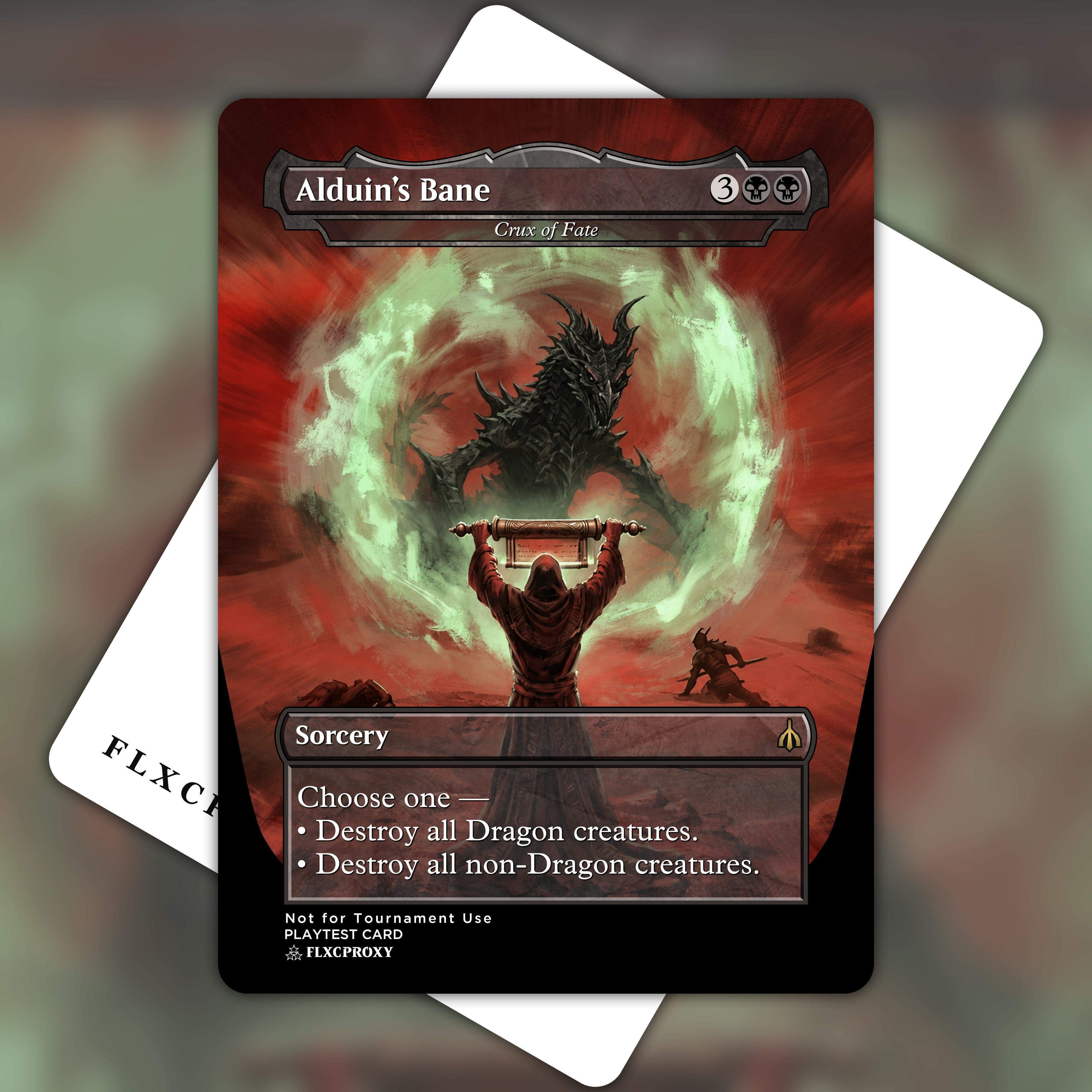 Crux of Fate MTG Proxy Alduin's Bane