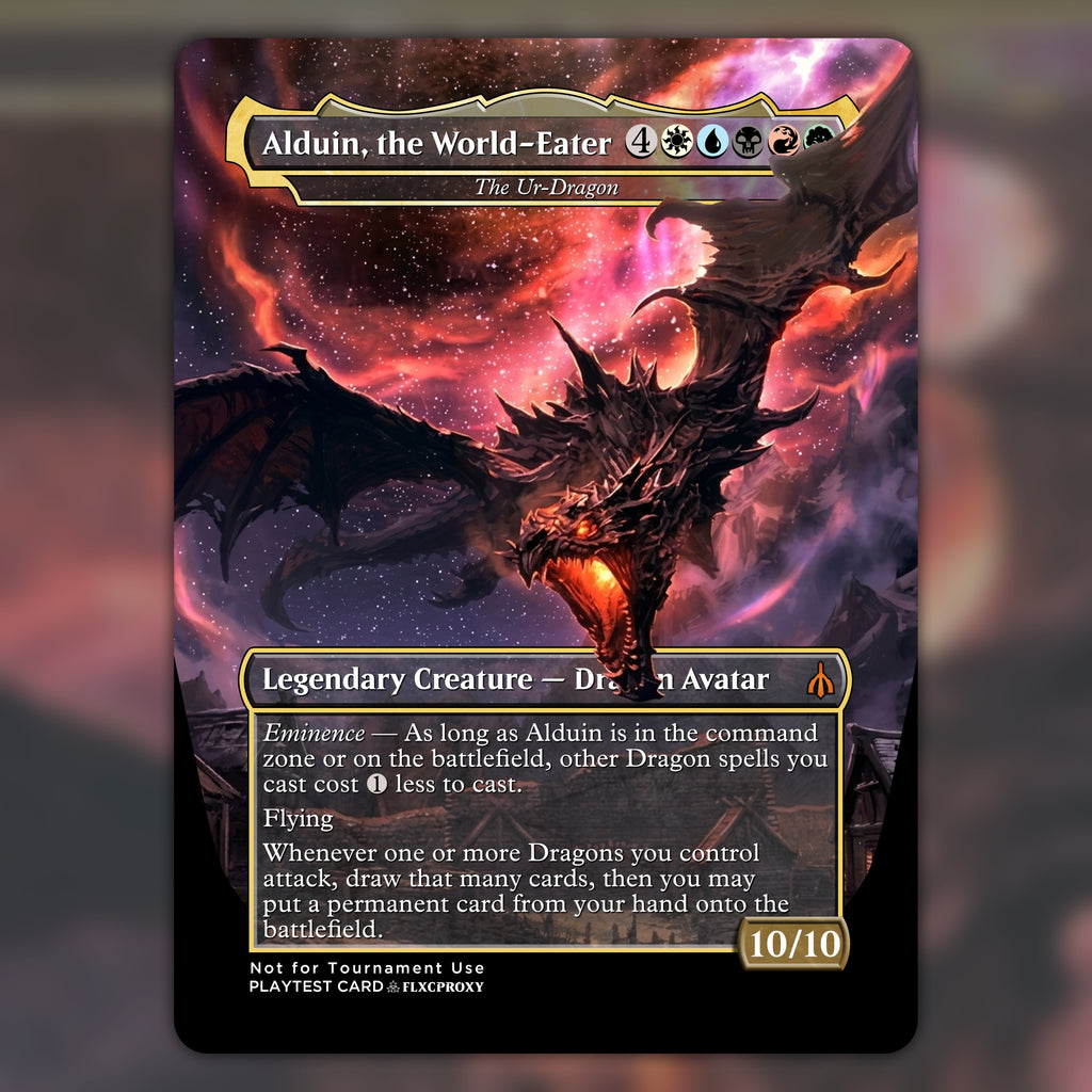 The Ur-Dragon MTG Proxy Alduin, the World-Eater