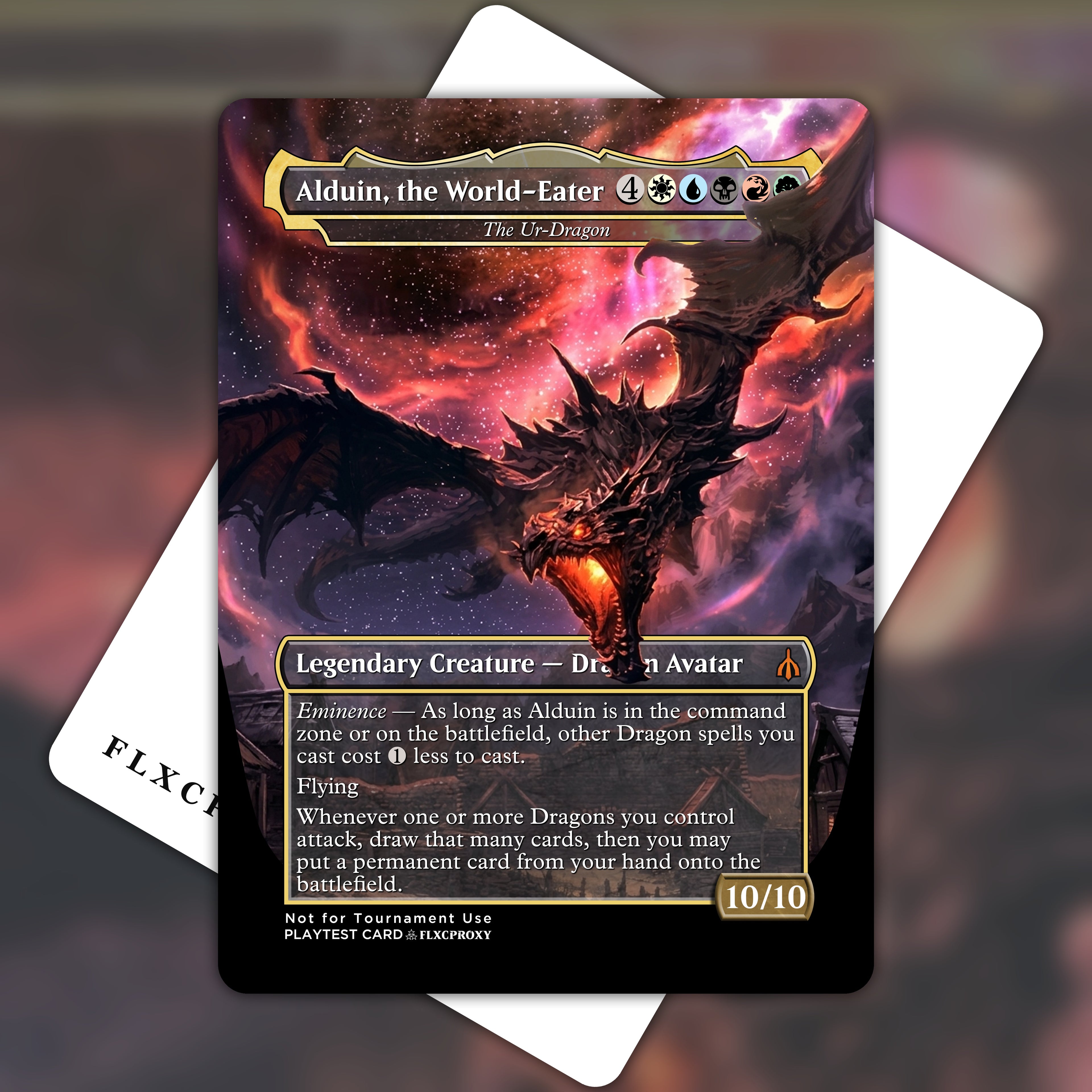 The Ur-Dragon MTG Proxy Alduin, the World-Eater