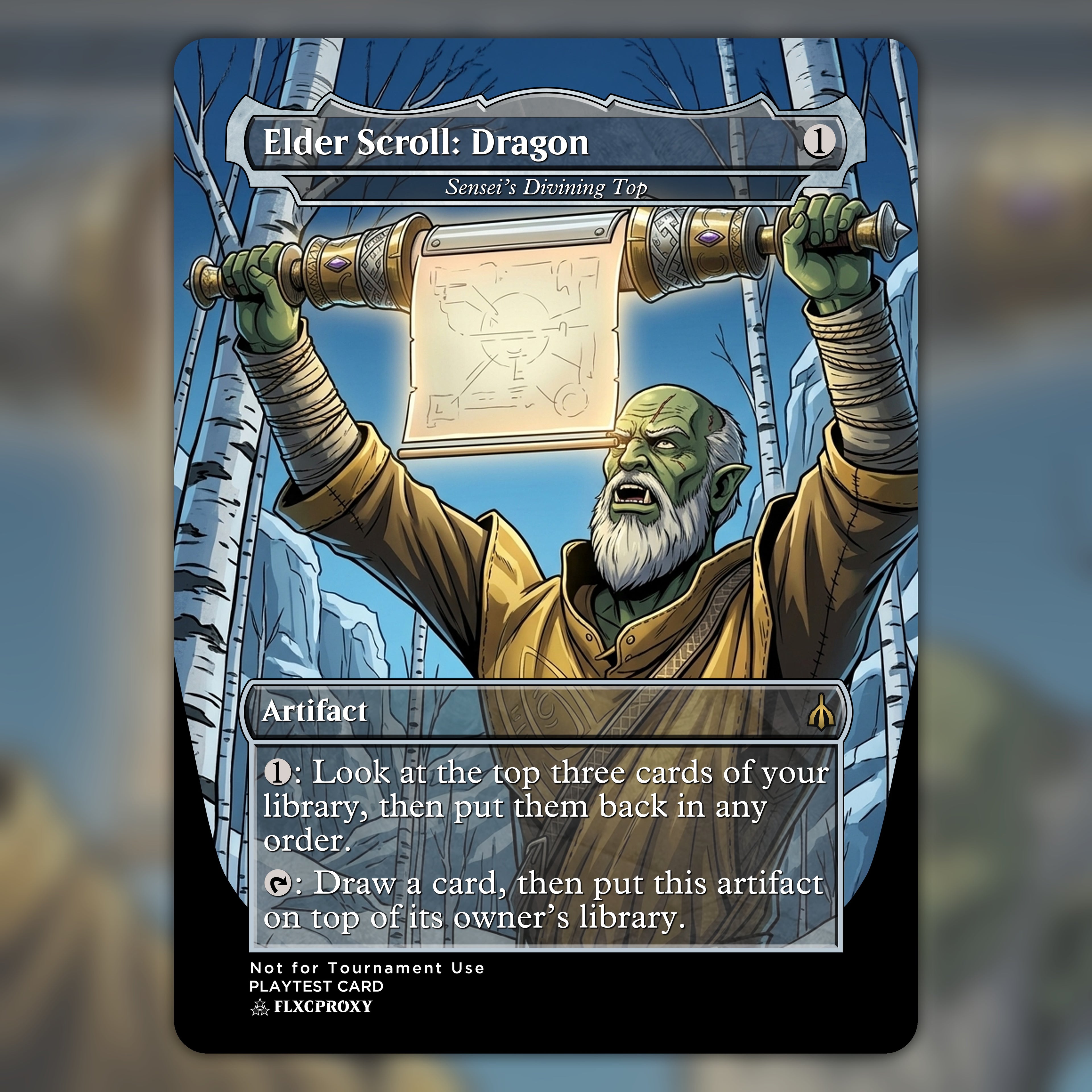 Sensei's Divining Top MTG Proxy An Elder Scroll