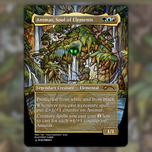 Animar, Soul of Elements MTG Proxy Stained Glass
