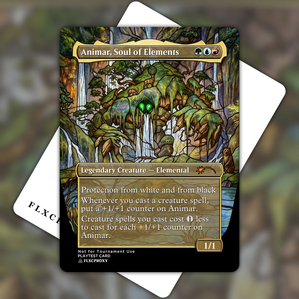 Animar, Soul of Elements MTG Proxy Stained Glass