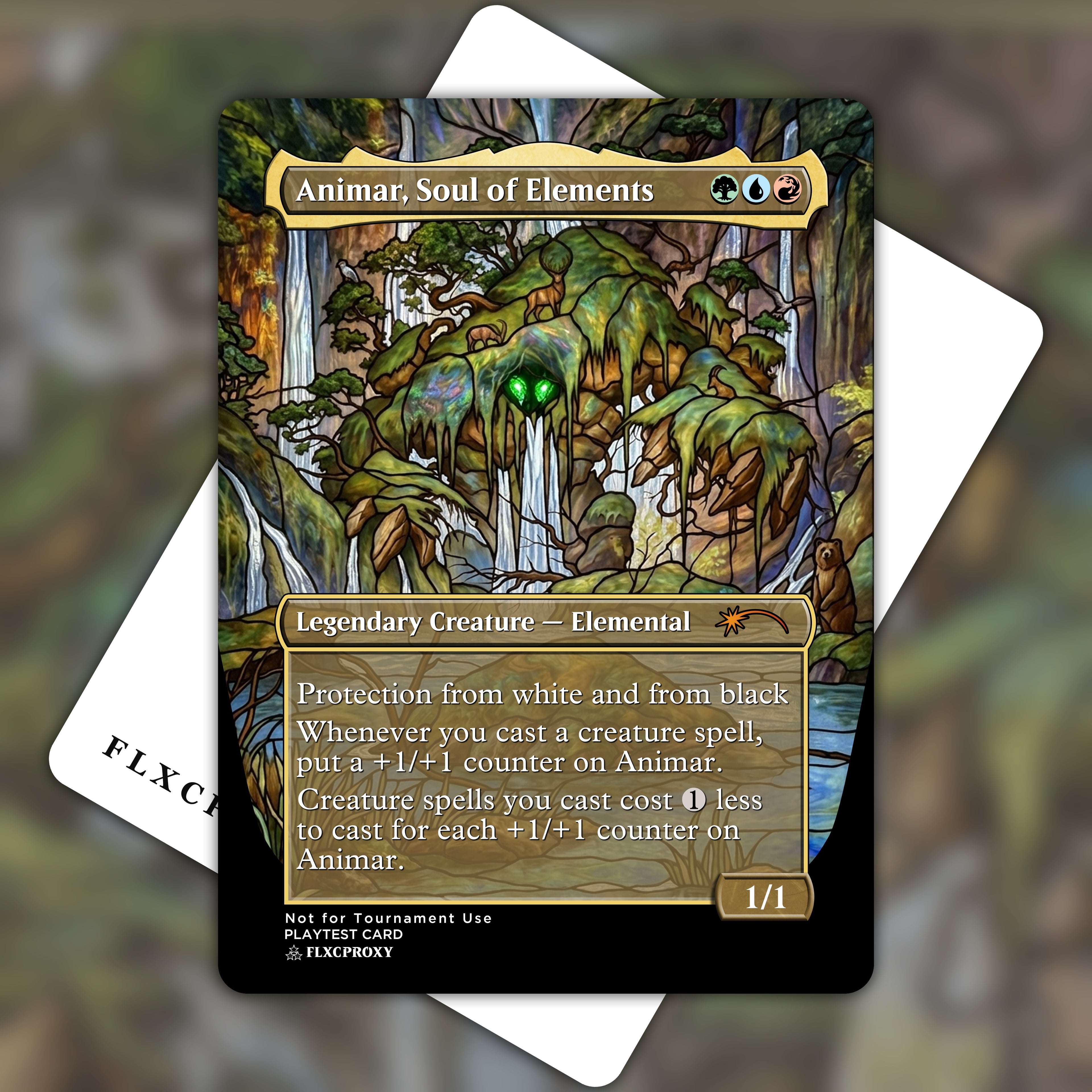Animar, Soul of Elements MTG Proxy Stained Glass