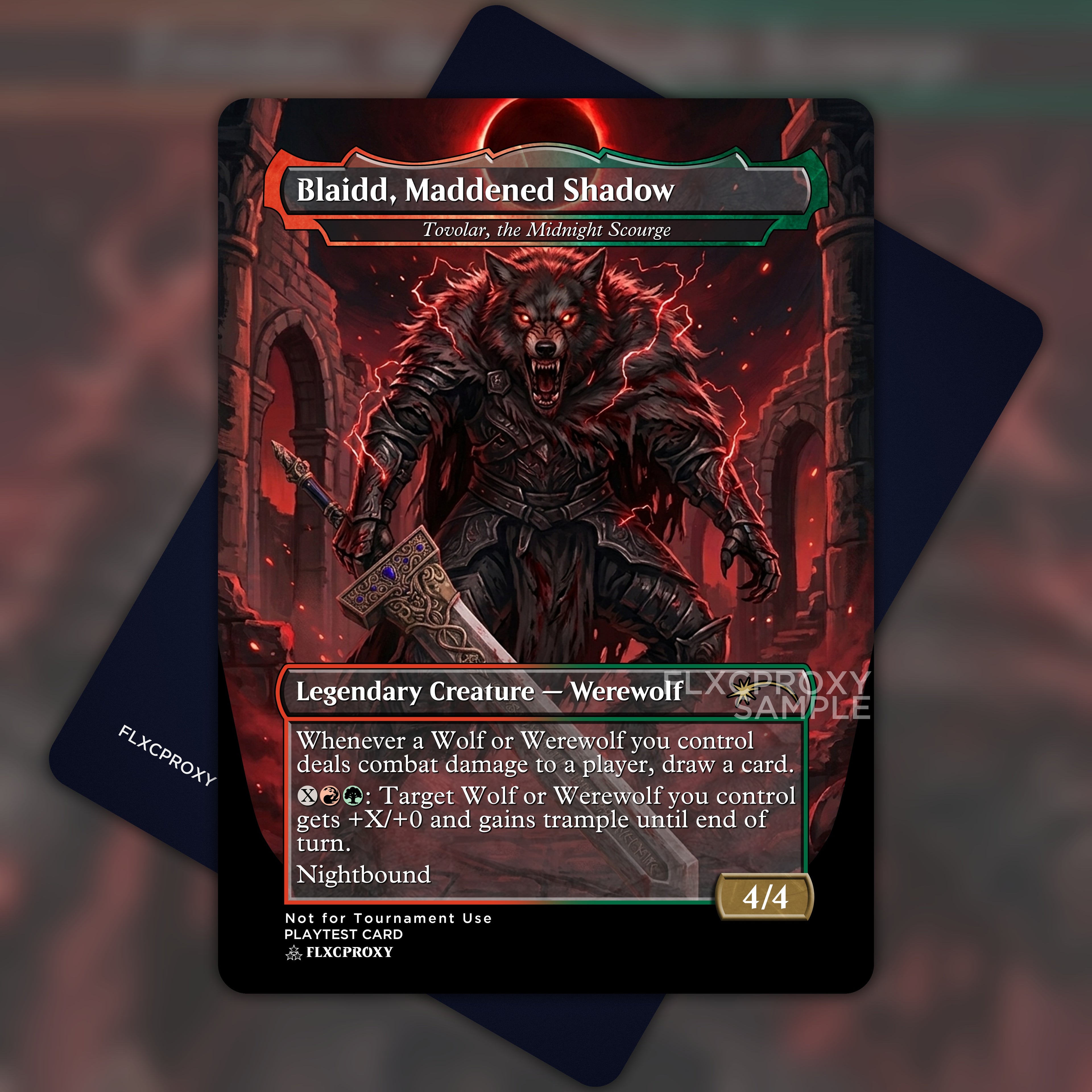Tovolar, the Midnight Scourge MTG Proxy Blaidd, Maddened Shadow