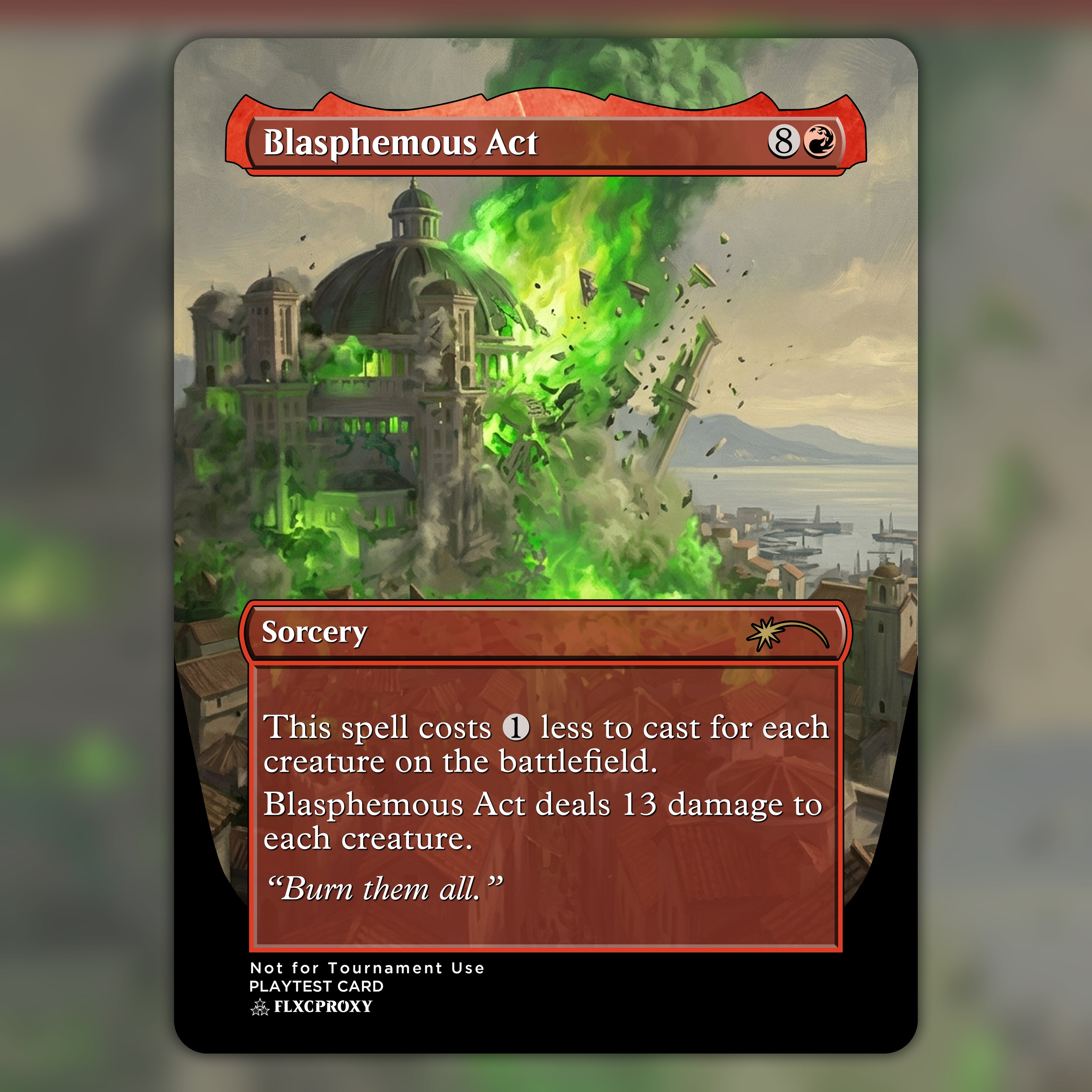 Blasphemous Act MTG Proxy Game of Thrones