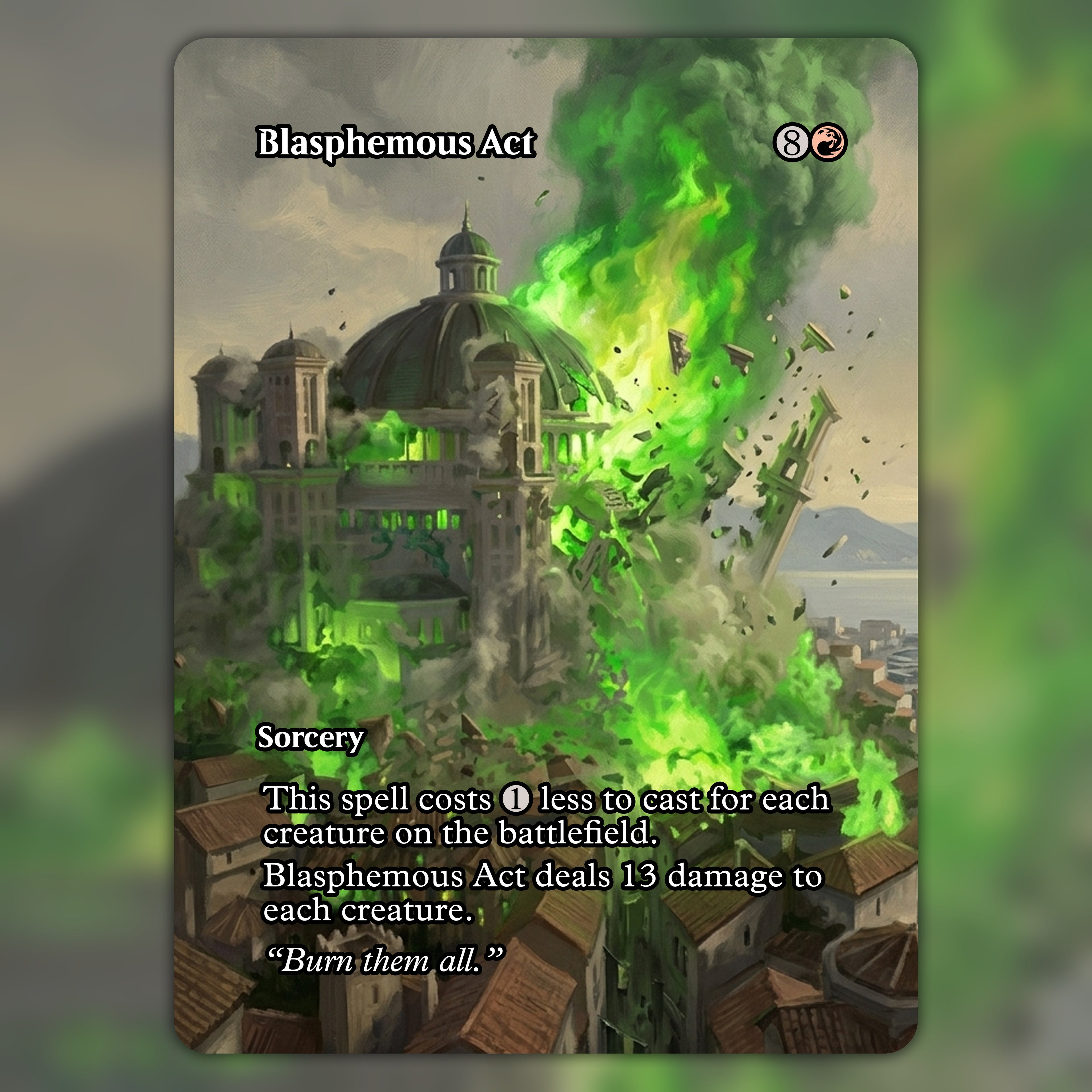 Blasphemous Act MTG Proxy Game of Thrones