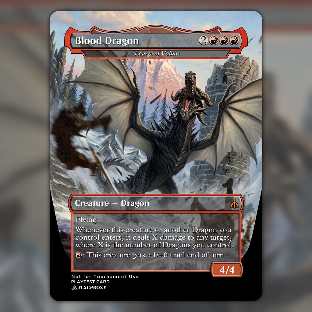 Scourge of Valkas MTG Proxy Blood Dragon