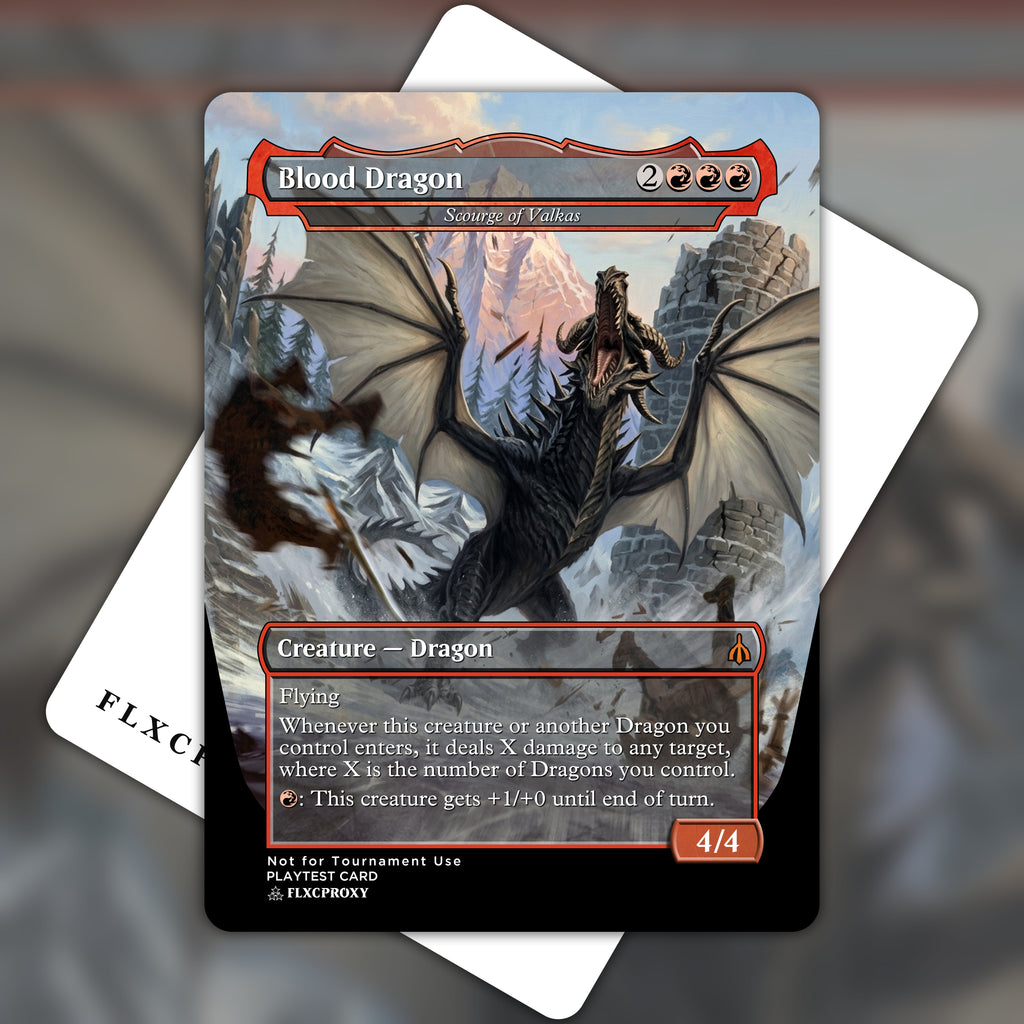 Scourge of Valkas MTG Proxy Blood Dragon