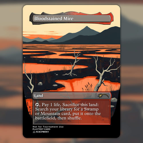 Bloodstained Mire MTG Proxy Ukiyo-e