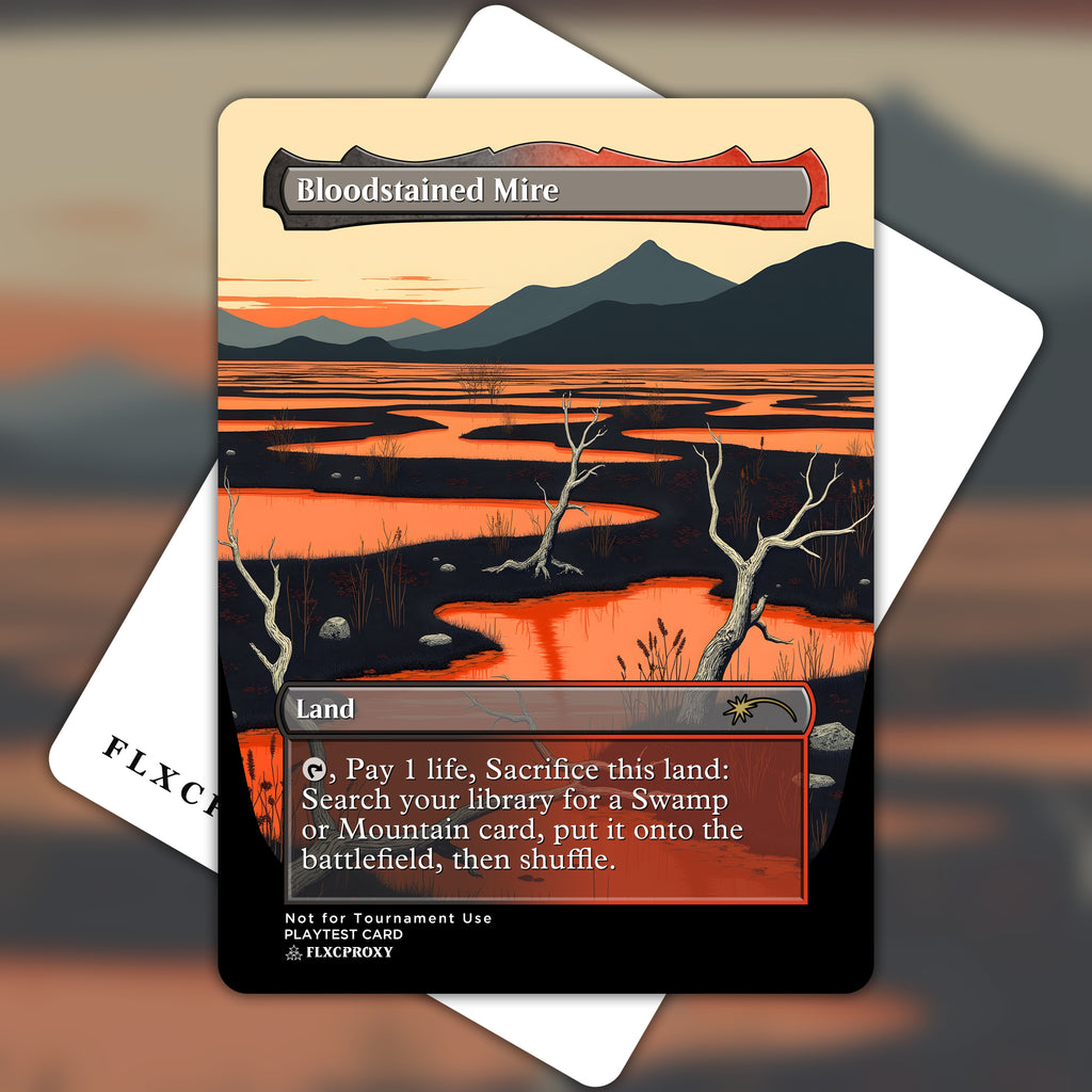 Bloodstained Mire MTG Proxy Ukiyo-e