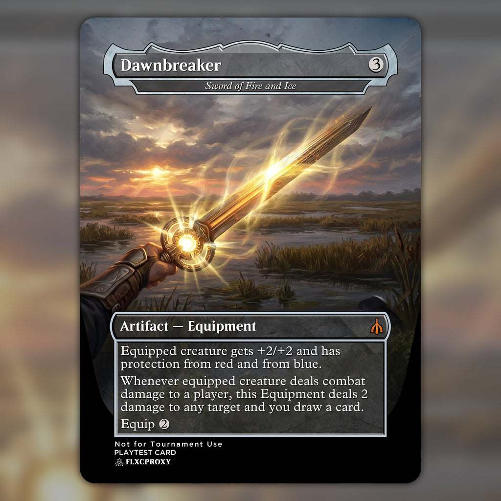 Sword of Fire and Ice MTG Proxy Dawnbreaker