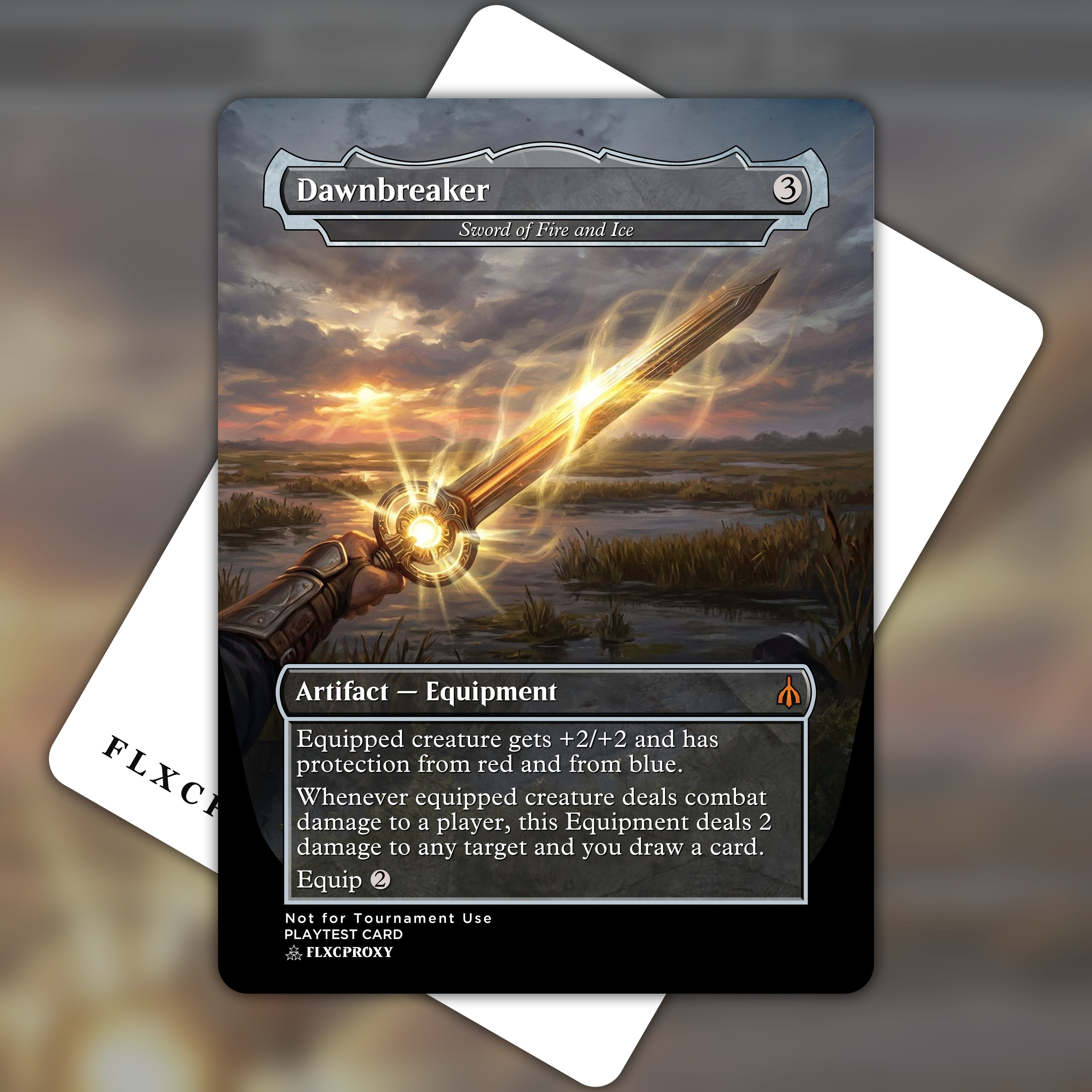 Sword of Fire and Ice MTG Proxy Dawnbreaker