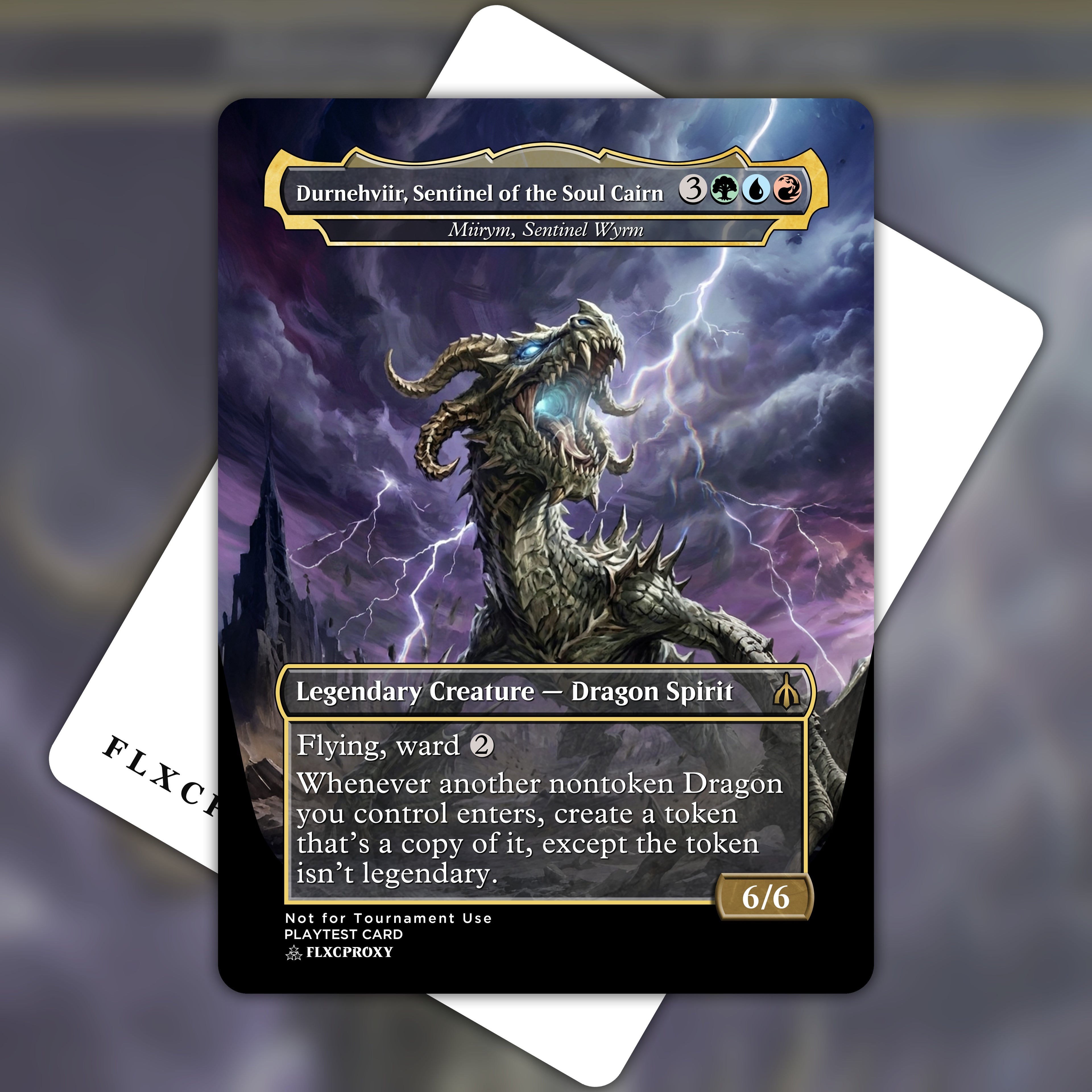 Miirym, Sentinel Wyrm MTG Proxy Durnehviir, Sentinel of the Soul Cairn