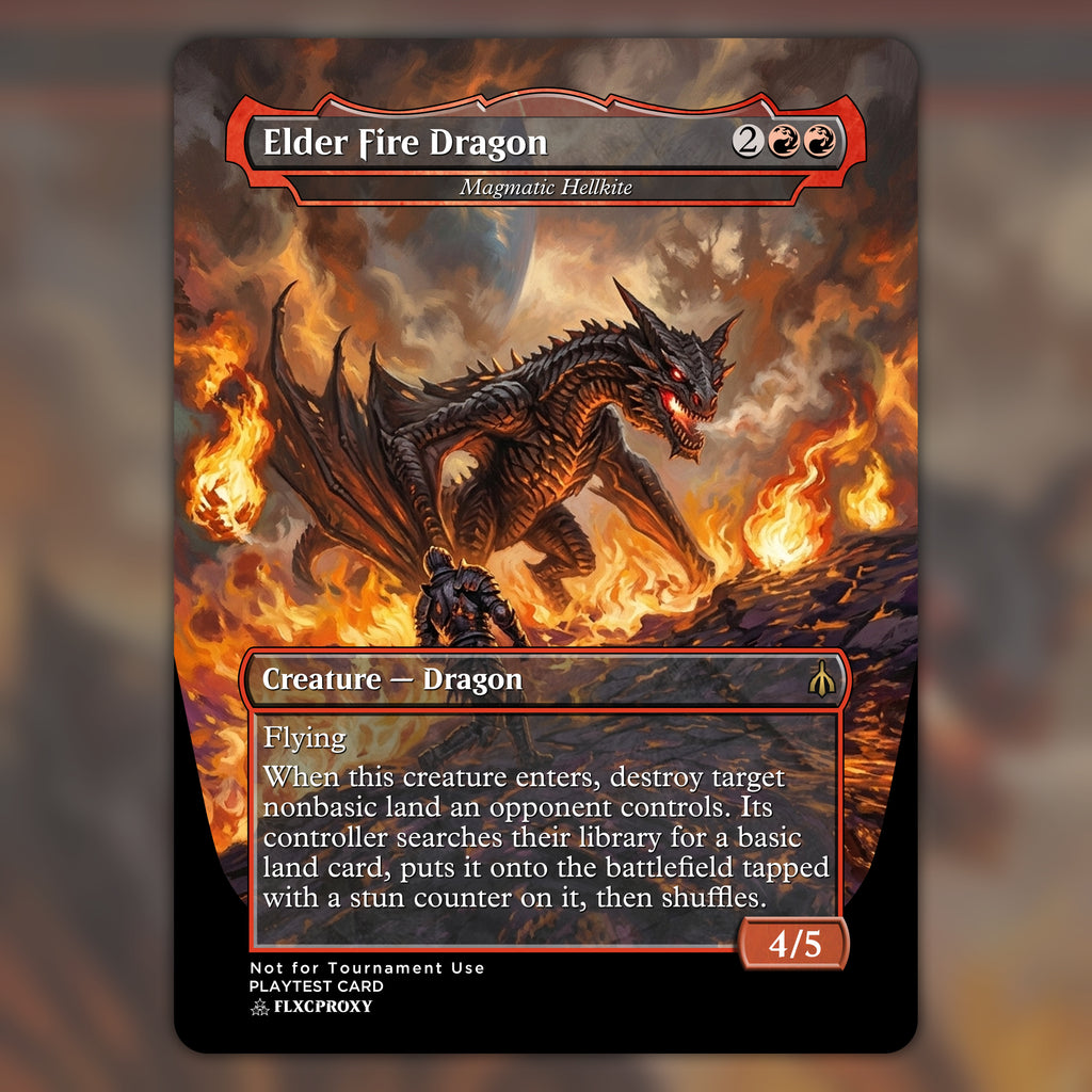 Magmatic Hellkite MTG Proxy Elder Fire Dragon