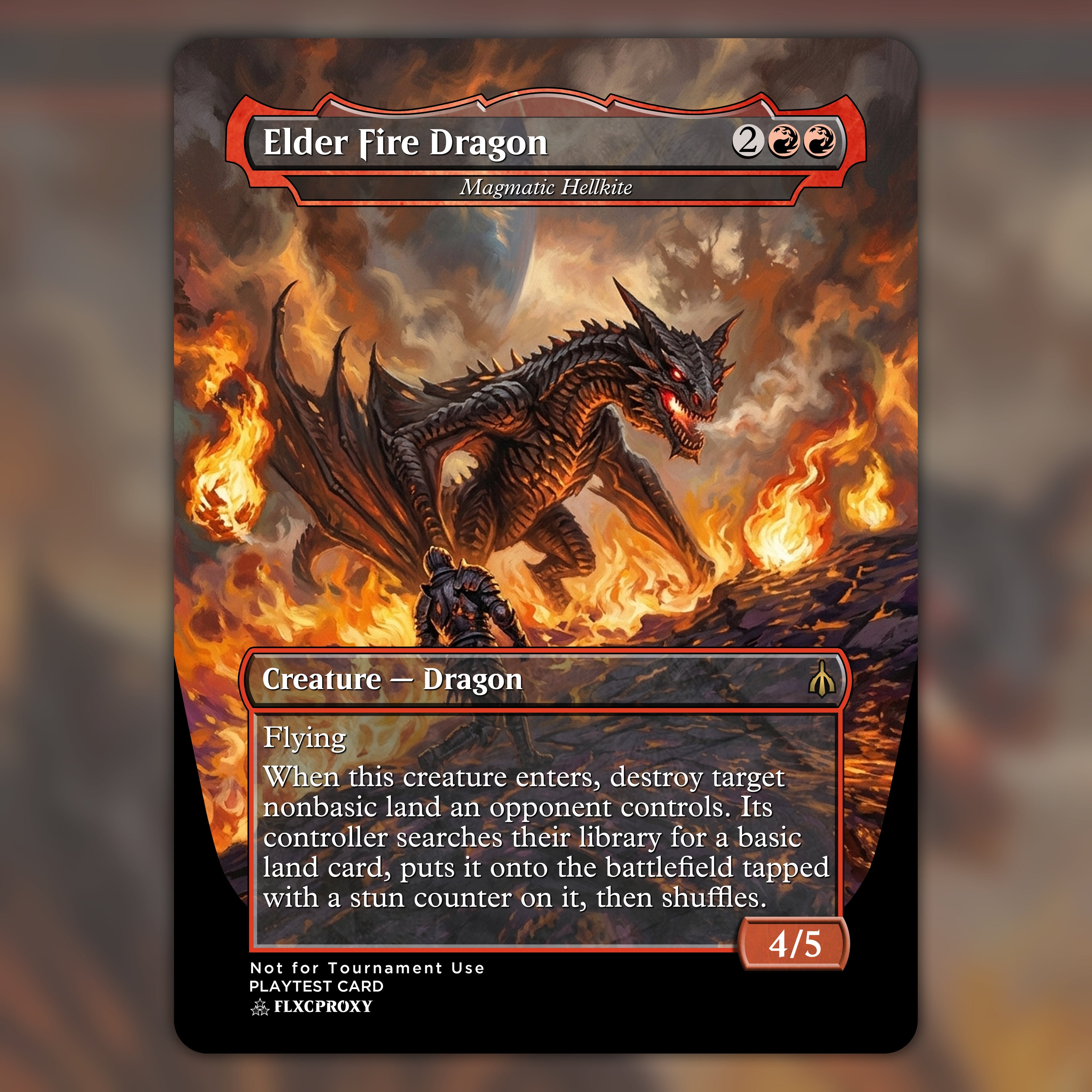 Magmatic Hellkite MTG Proxy Elder Fire Dragon