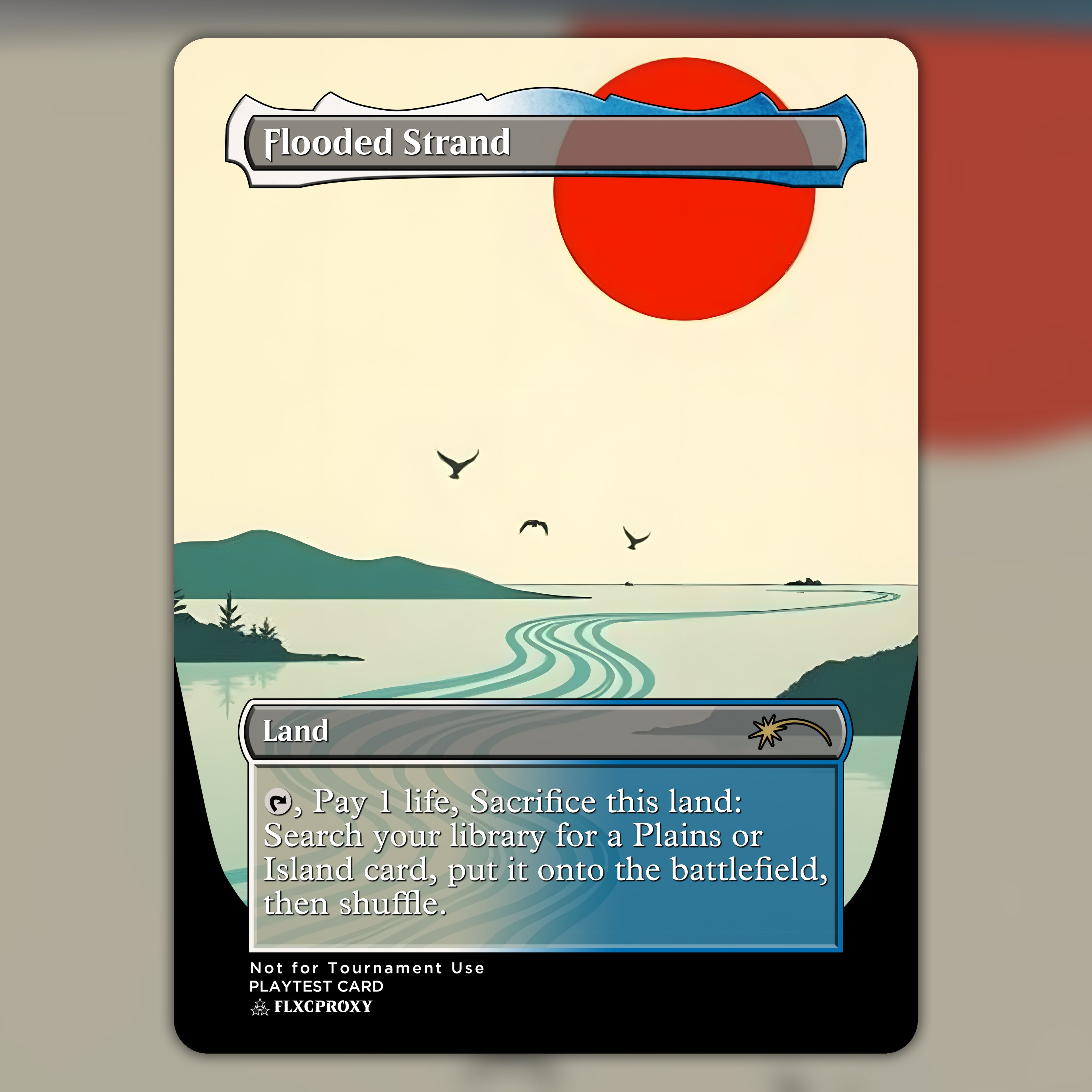 Flooded Strand MTG Proxy Ukiyo-e