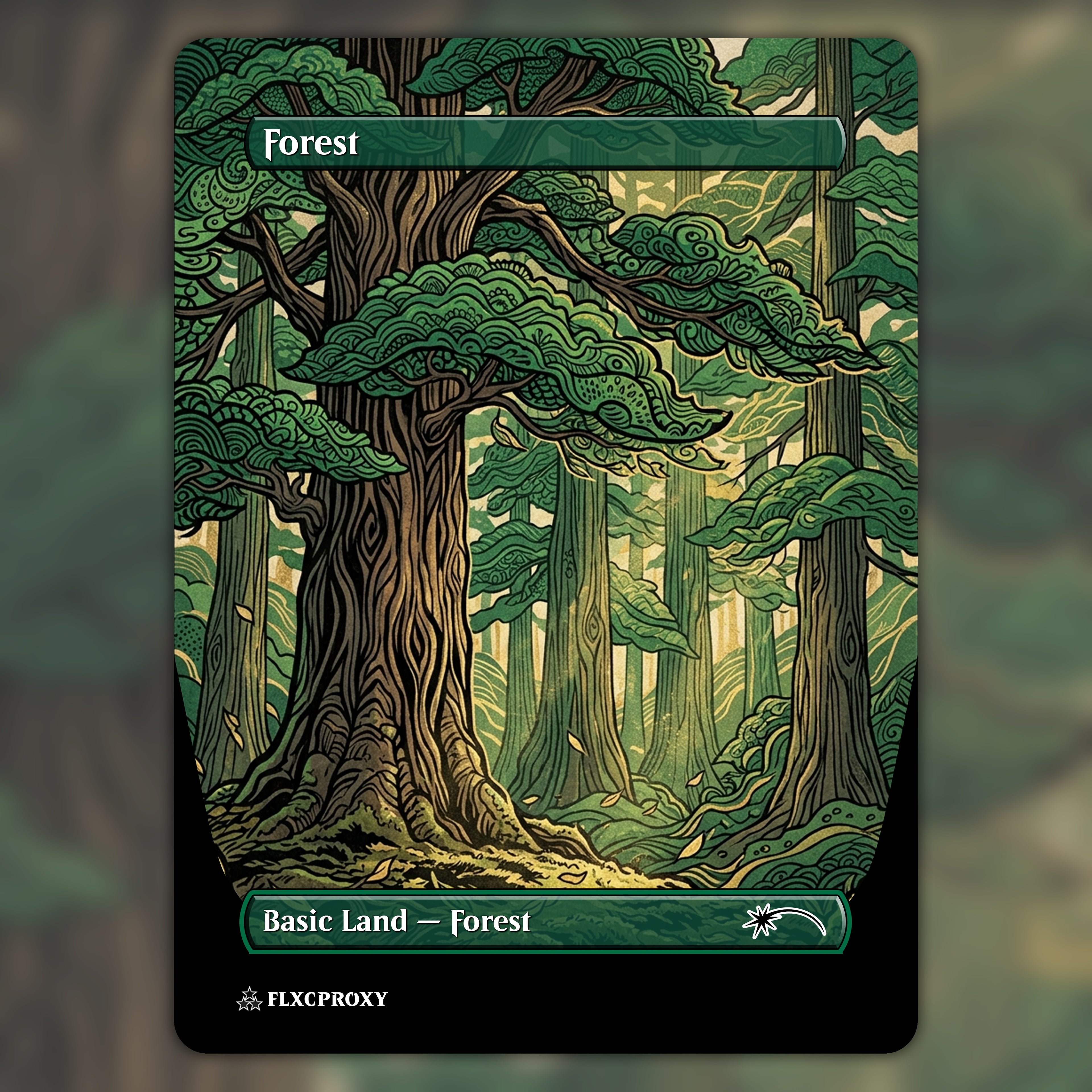 Forest MTG Proxy Ukiyo-e