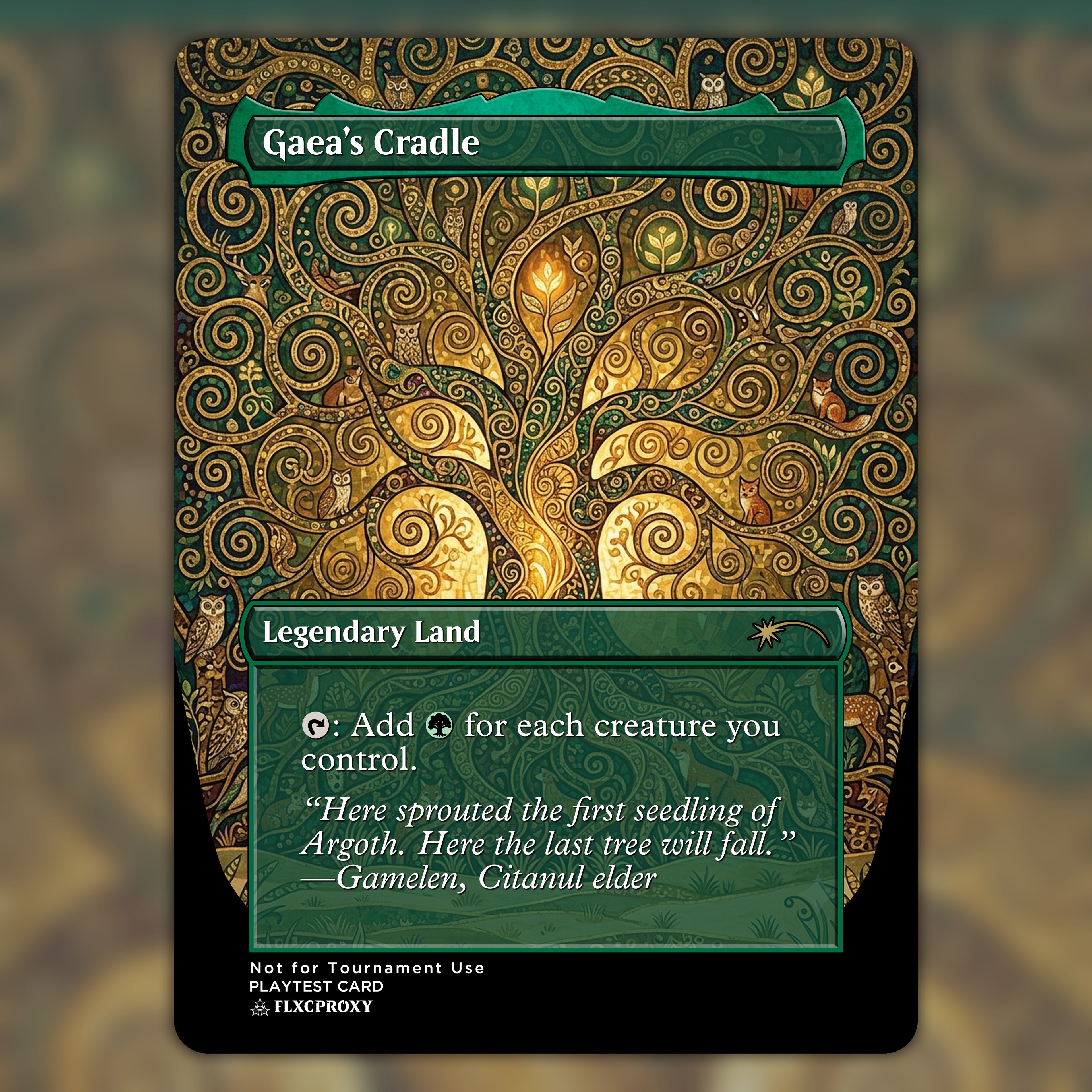 Gaea's Cradle MTG Proxy Custom Art