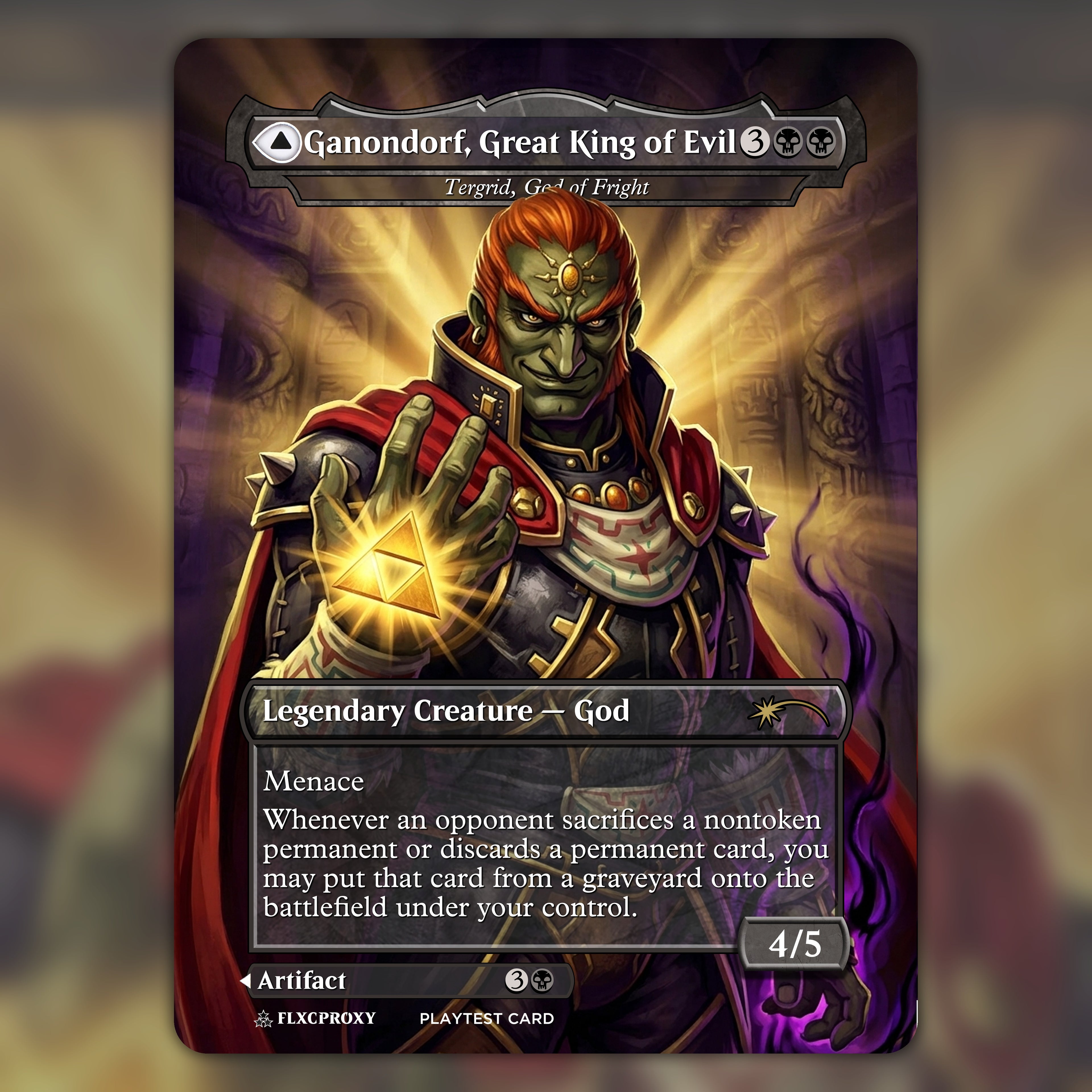 Tergrid, God of Fright MTG Proxy Ganondorf, Great King of Evil