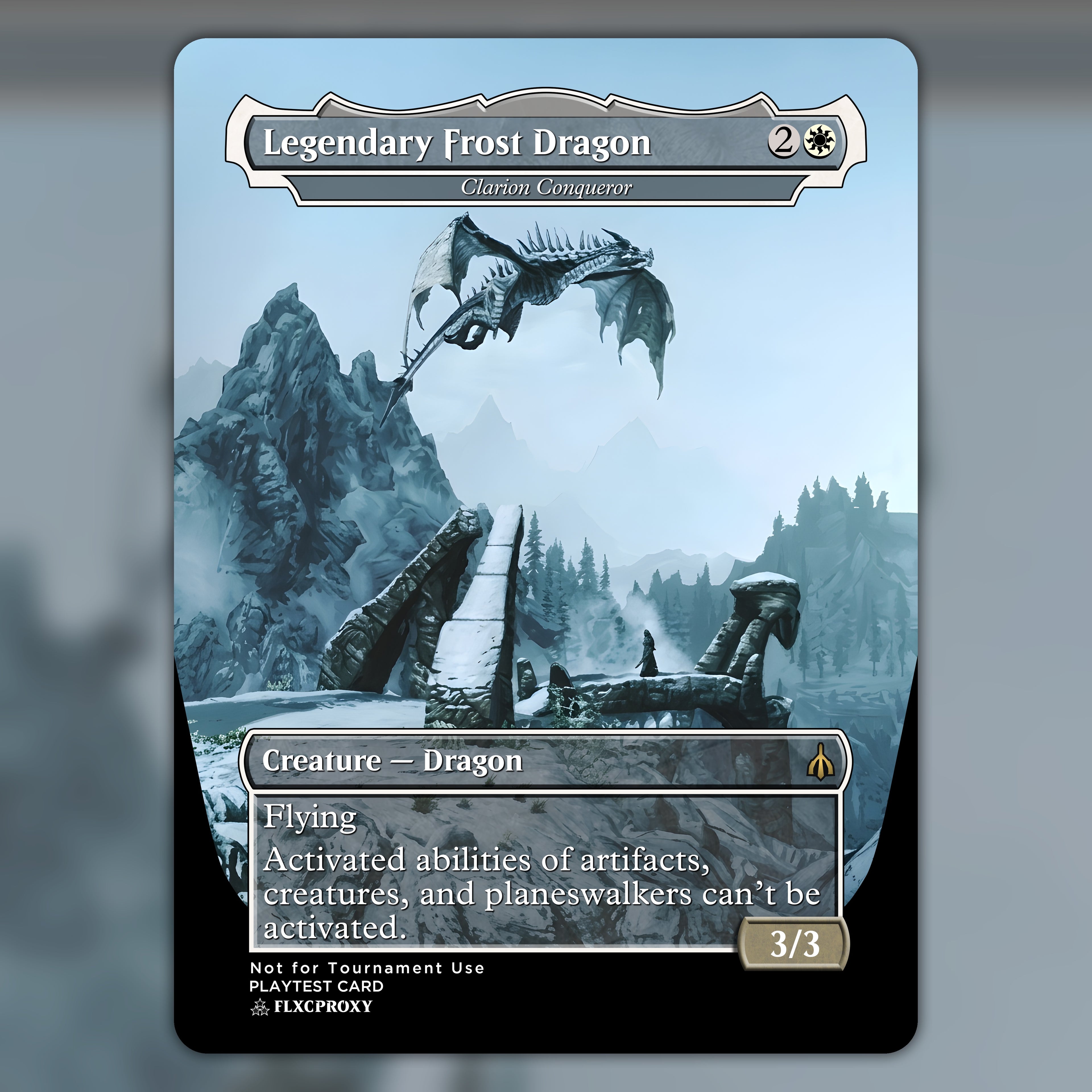 Clarion Conqueror MTG Proxy Legendary Frost Dragon