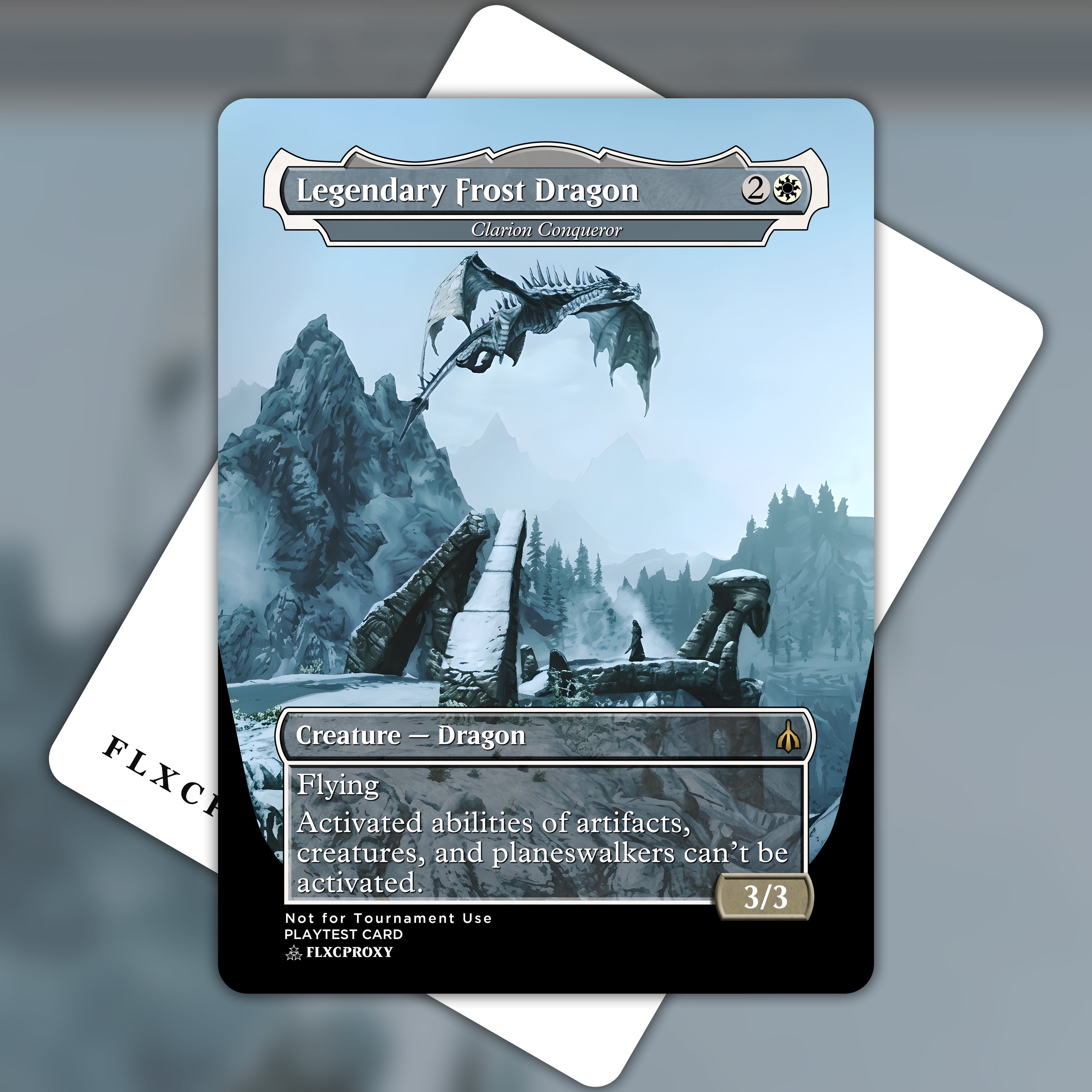 Clarion Conqueror MTG Proxy Legendary Frost Dragon
