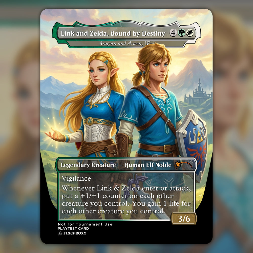 Aragorn and Arwen, Wed MTG Proxy Link and Zelda, Bound by Destiny