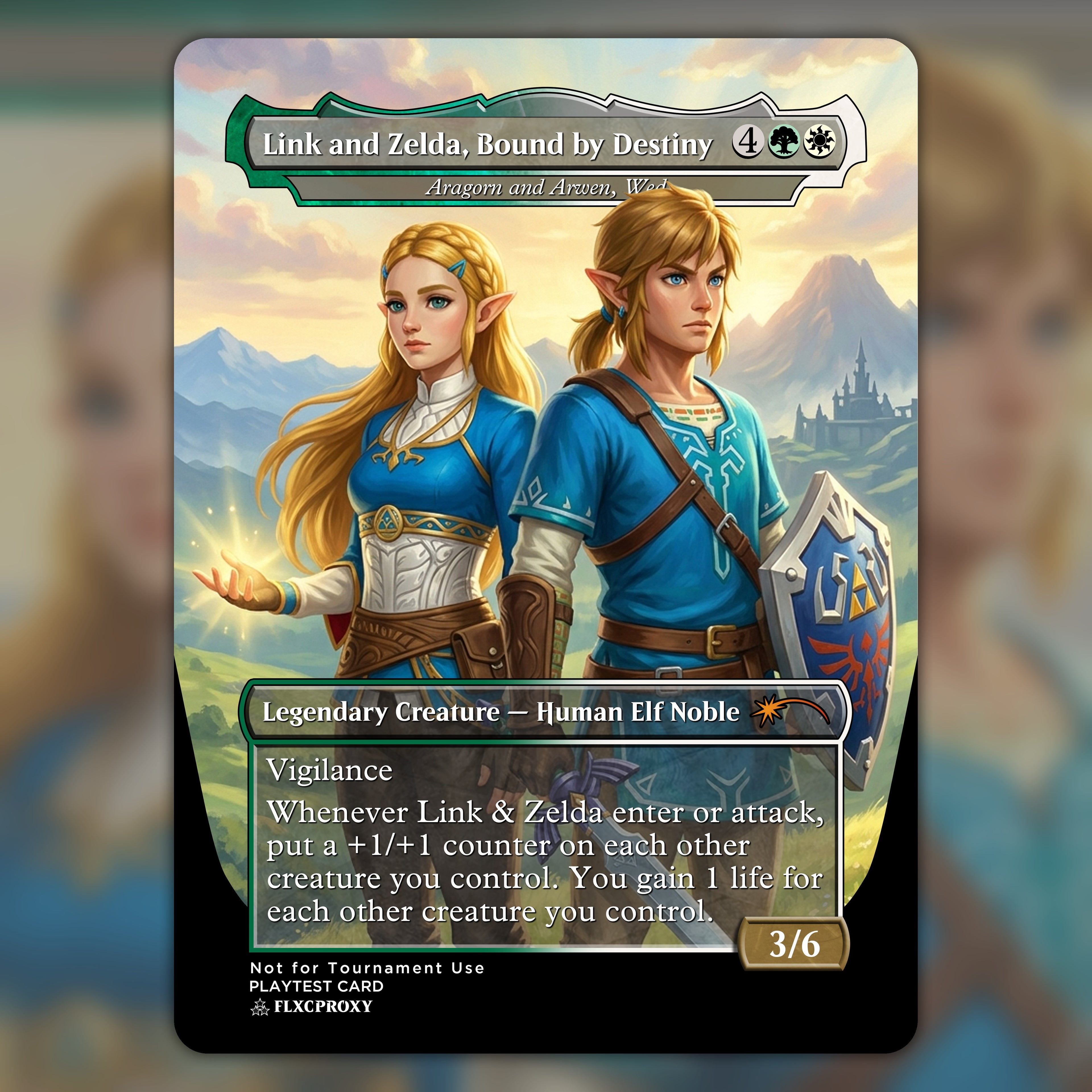 Aragorn and Arwen, Wed MTG Proxy Link and Zelda, Bound by Destiny