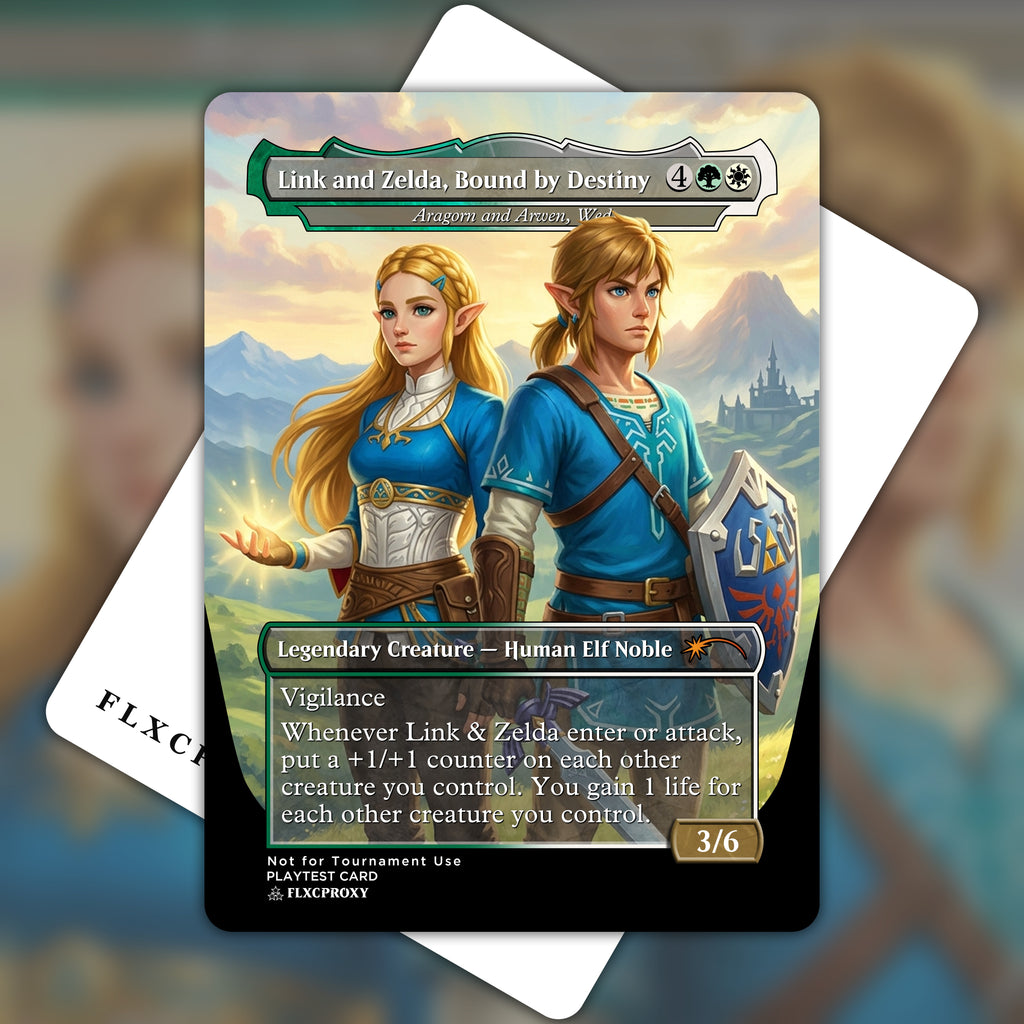 Aragorn and Arwen, Wed MTG Proxy Link and Zelda, Bound by Destiny