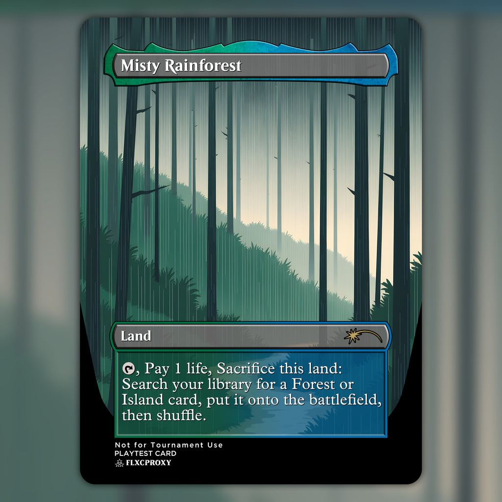 Misty Rainforest MTG Proxy Ukiyo-e