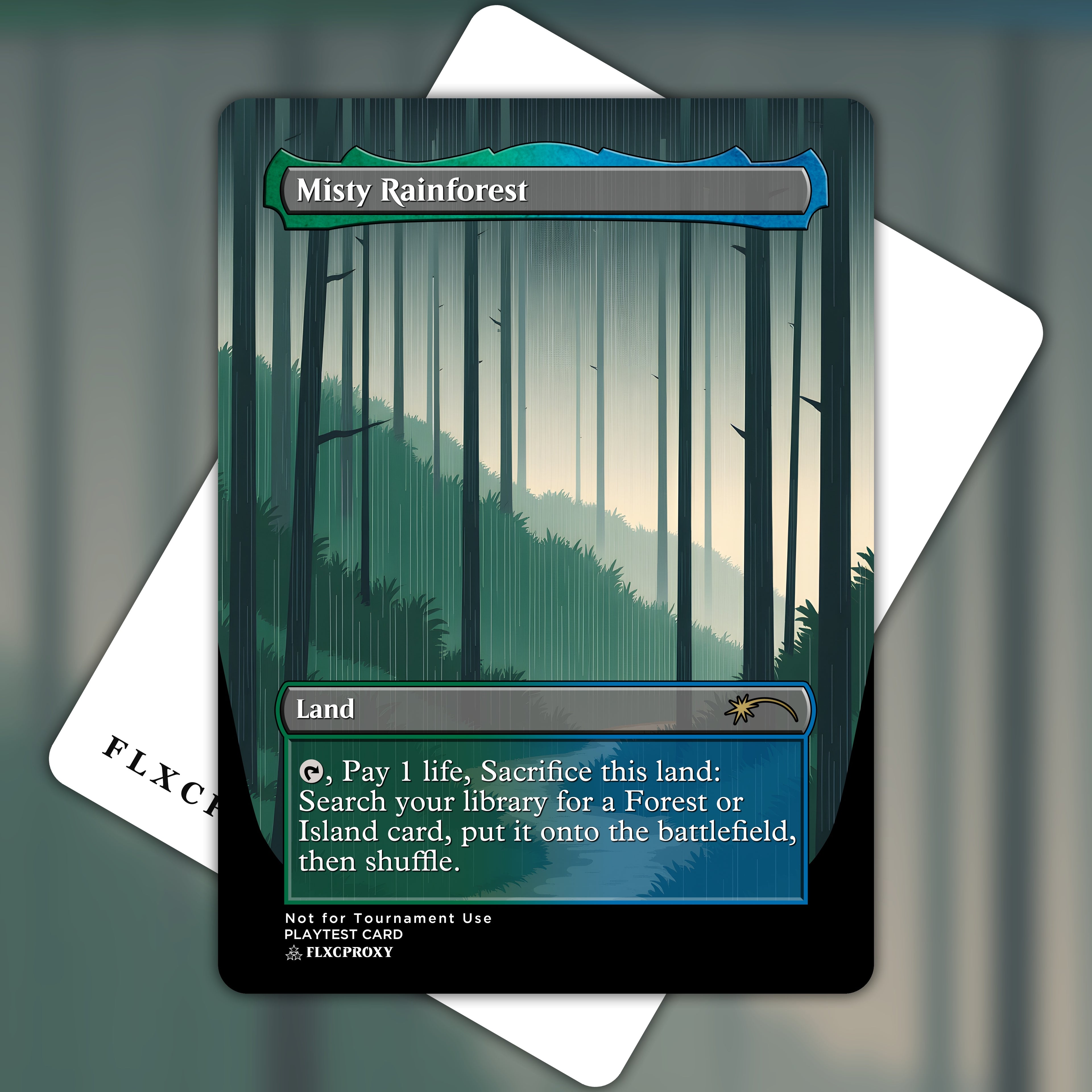 Misty Rainforest MTG Proxy Ukiyo-e