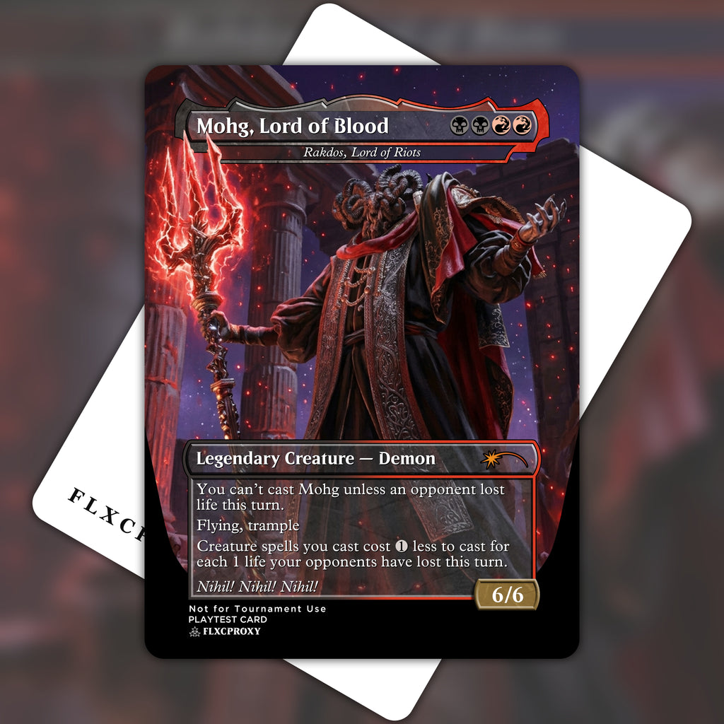 Rakdos, Lord of Riots MTG Proxy Mohg, Lord of Blood