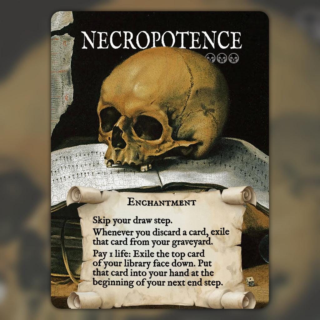 Necropotence MTG Proxy Painterly
