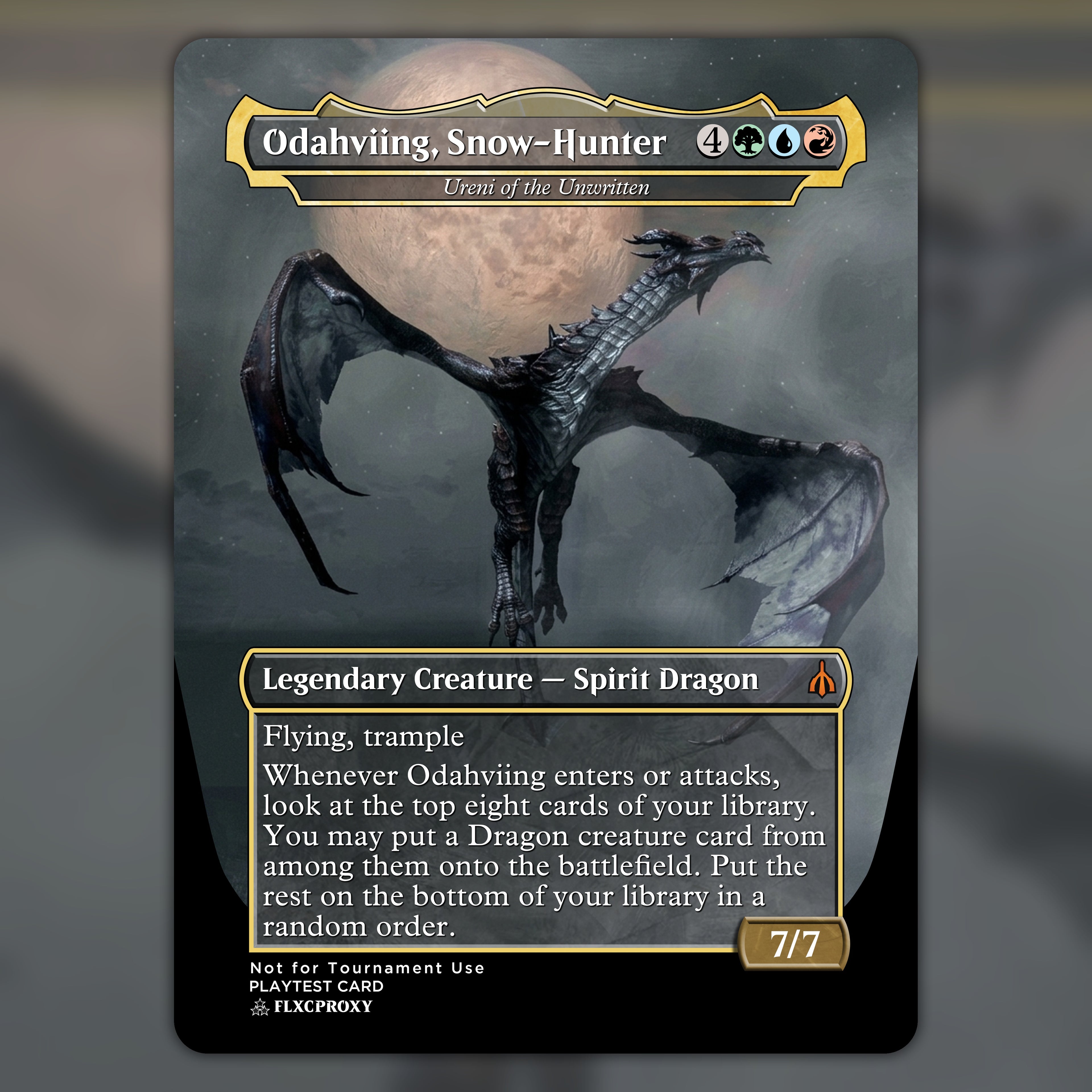 Ureni of the Unwritten MTG Proxy Odahviing