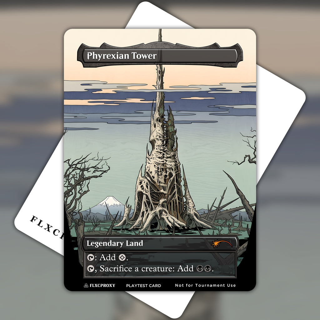 Phyrexian Tower MTG Proxy Ukiyo-e