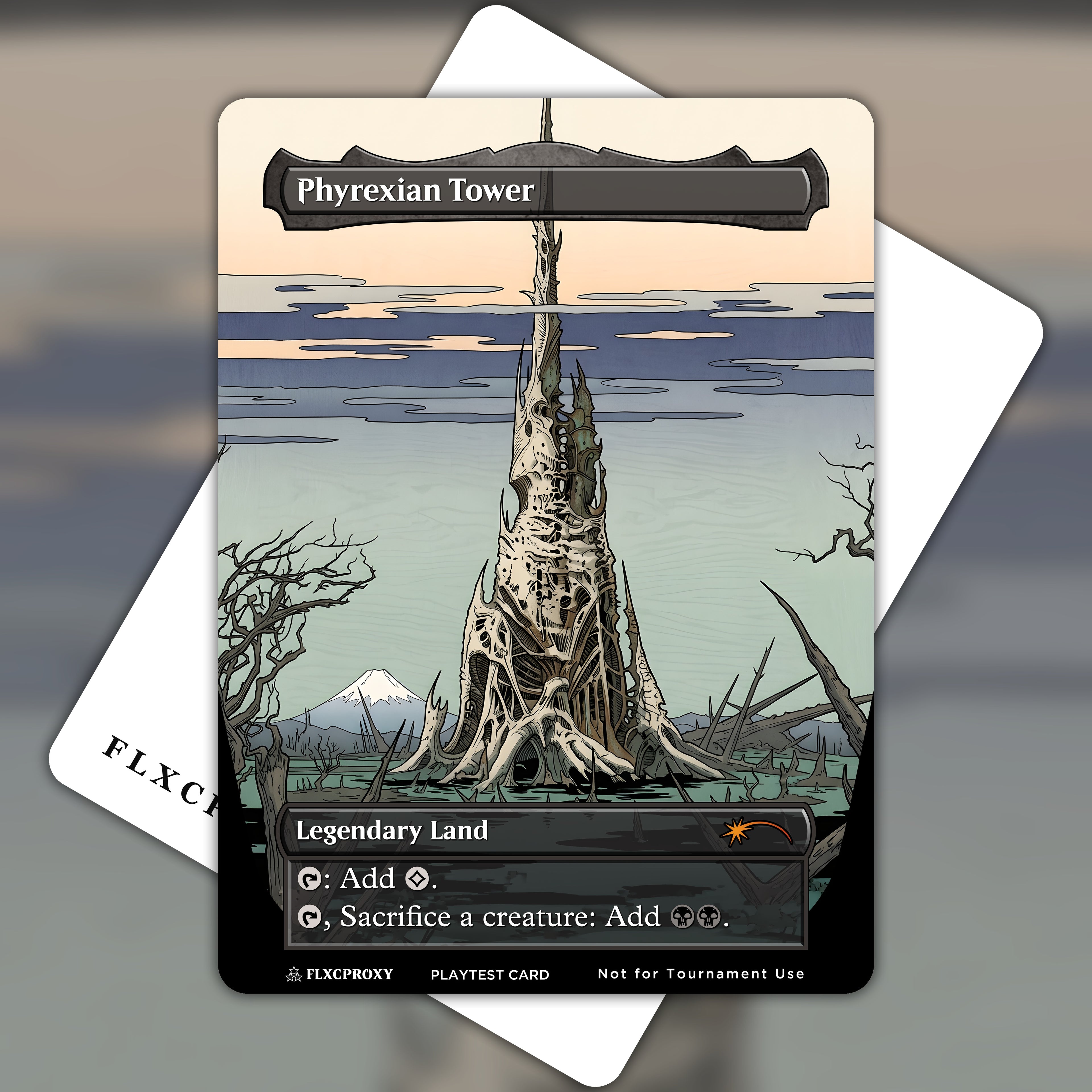 Phyrexian Tower MTG Proxy Ukiyo-e