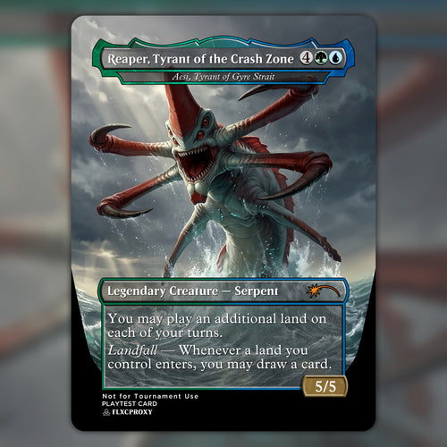 Aesi, Tyrant of Gyre Strait MTG Proxy Reaper, Tyrant of the Crash Zone