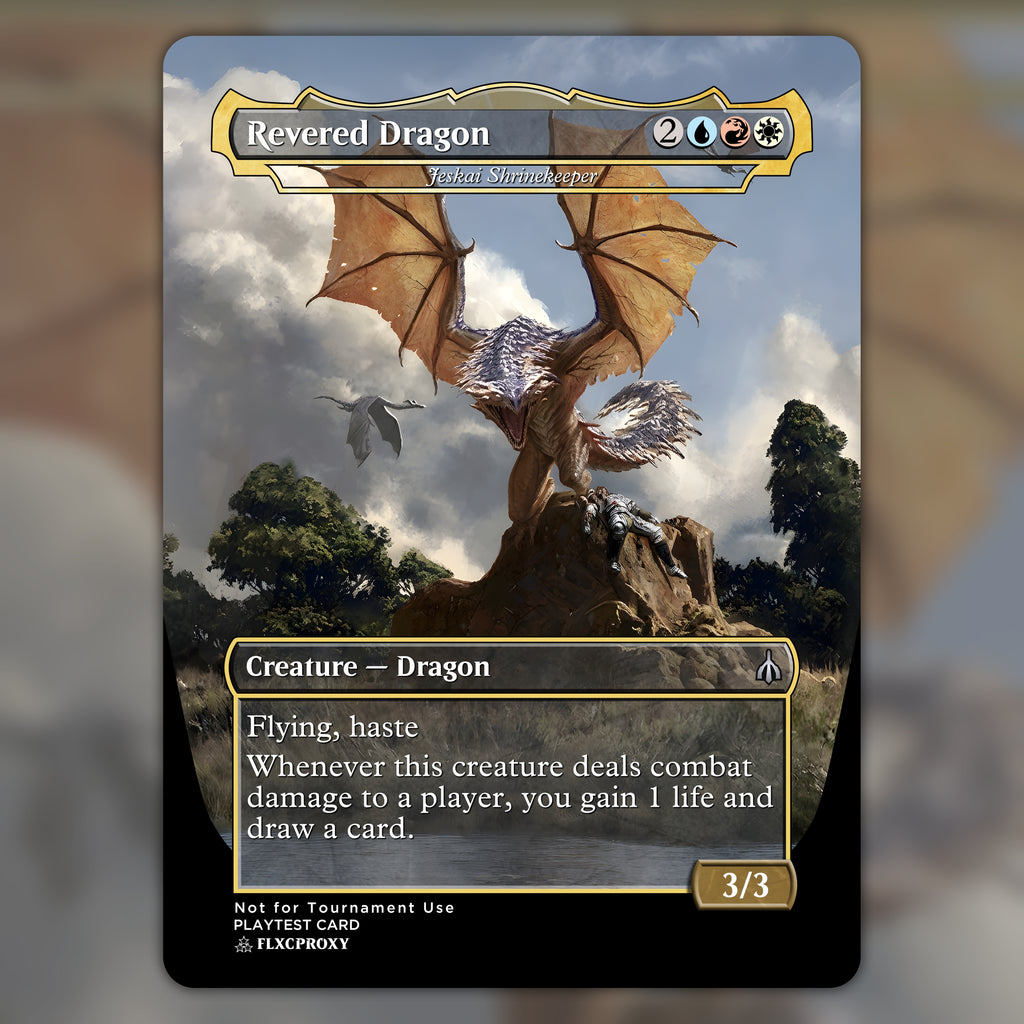 Jeskai Shrinekeeper MTG Proxy Revered Dragon