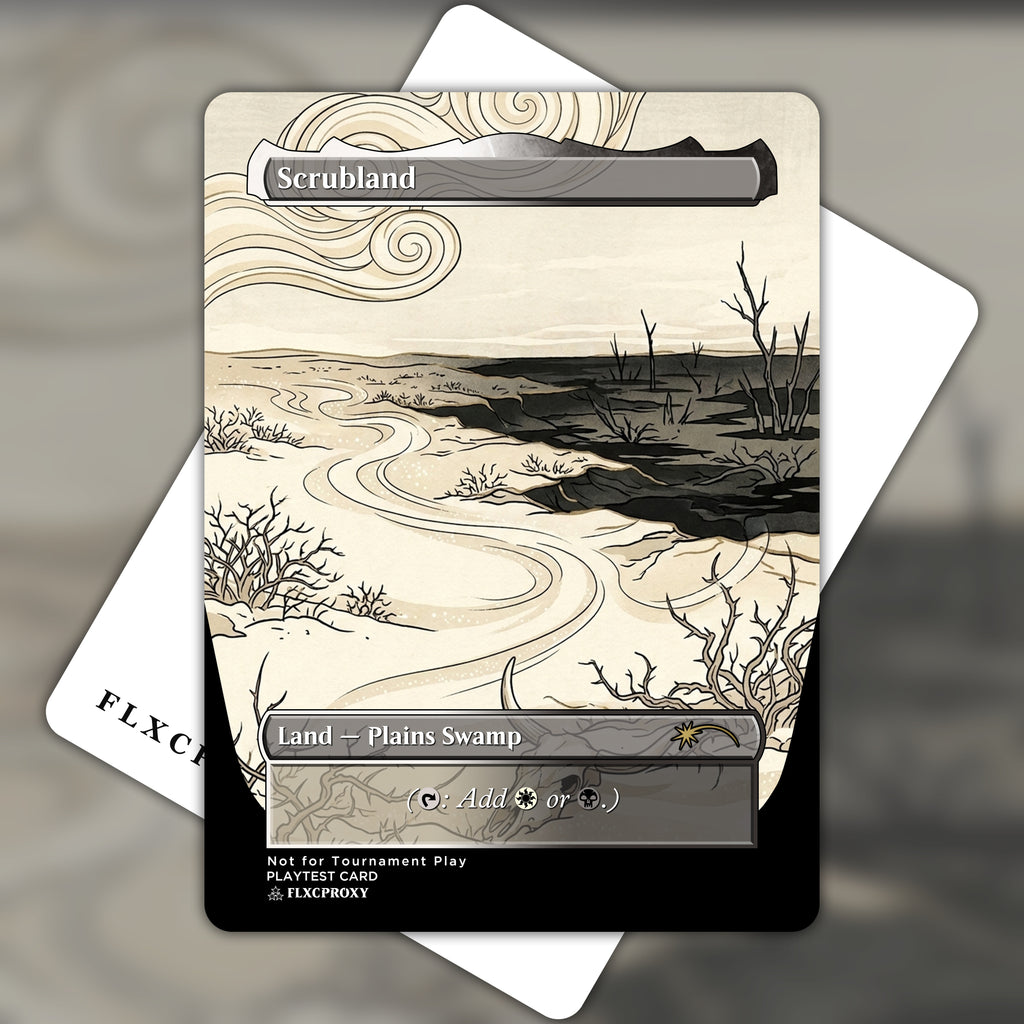Scrubland MTG Proxy Full Art