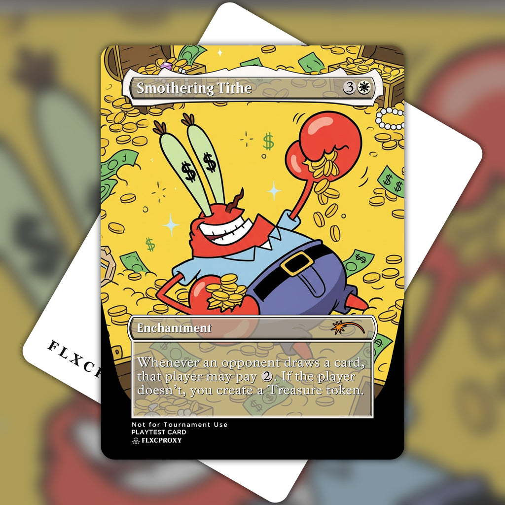 Smothering Tithe MTG Proxy SpongeBob