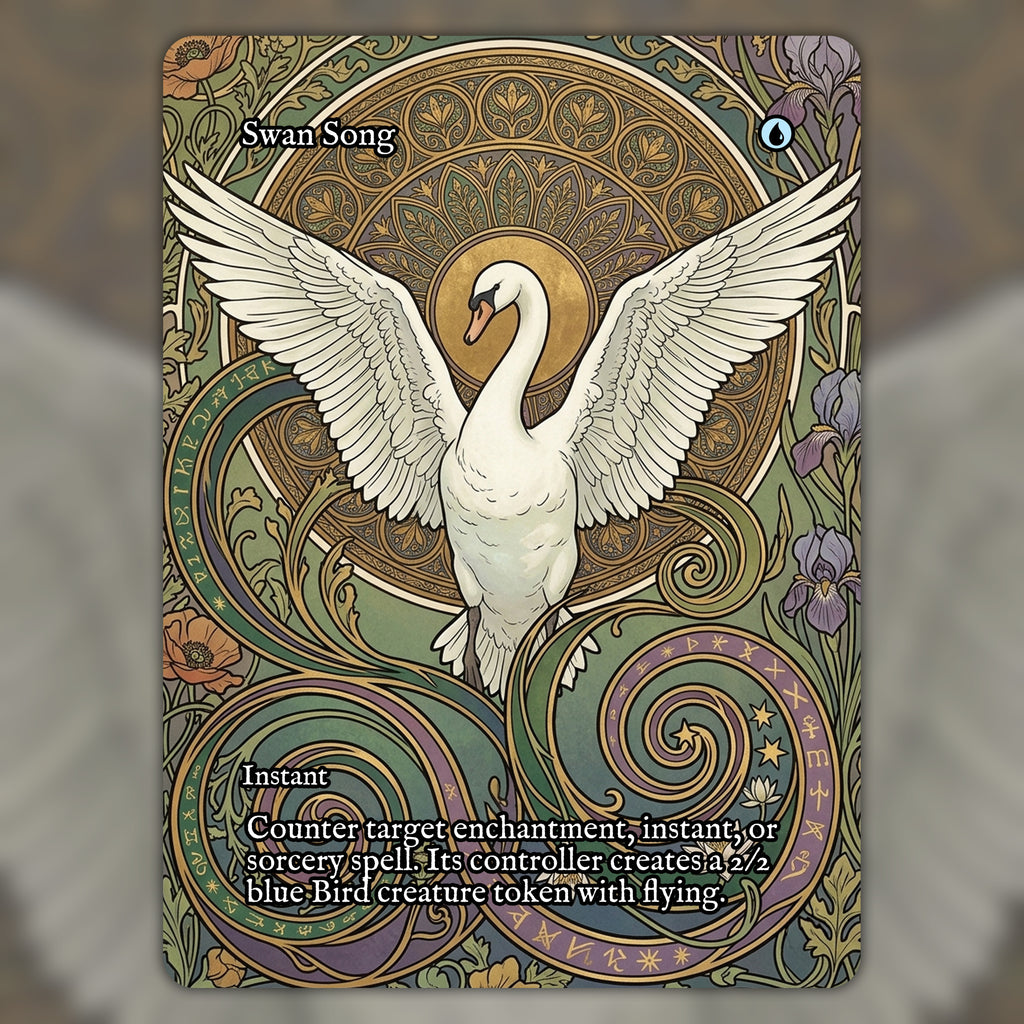 Swan Song MTG Proxy Stained Glass