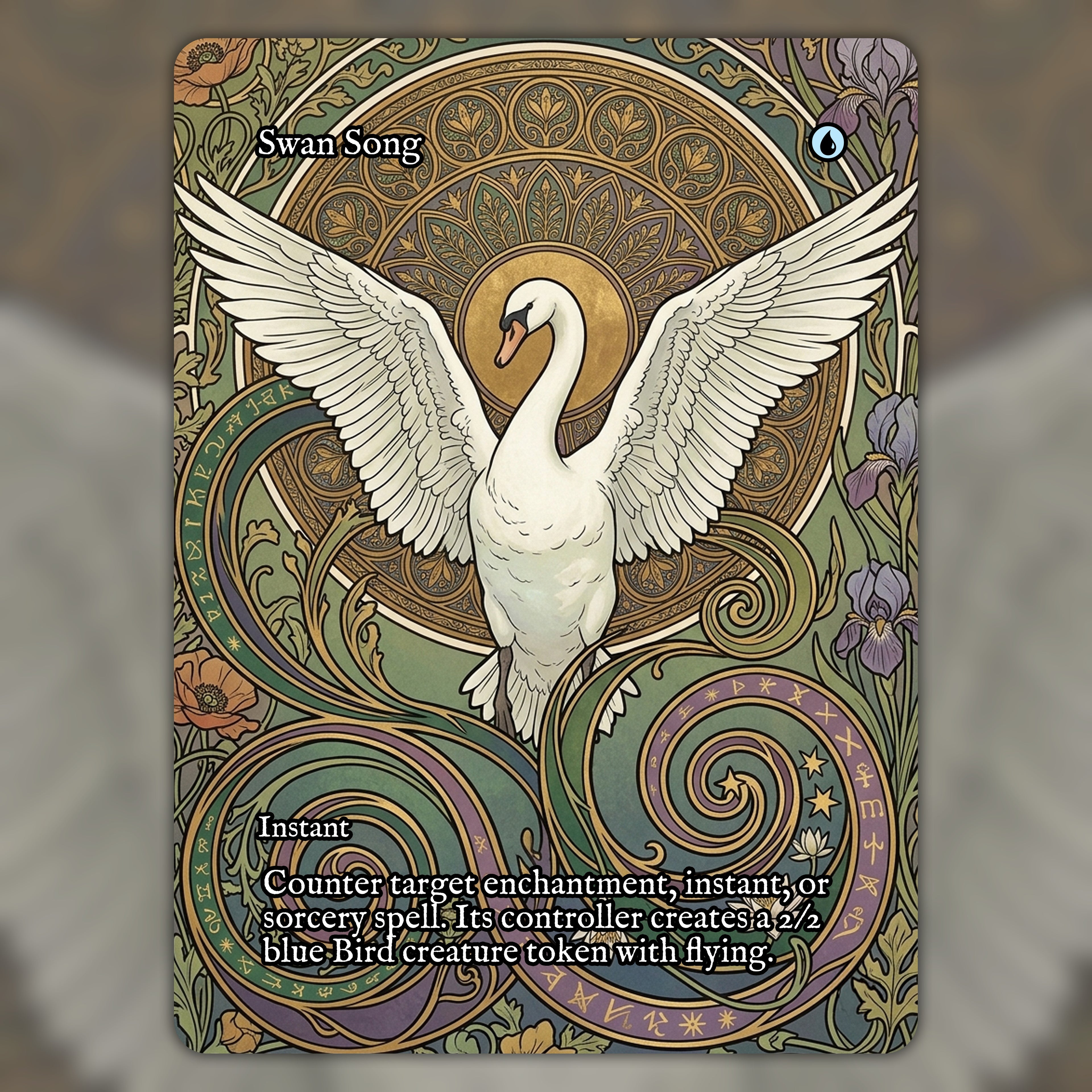 Swan Song MTG Proxy Stained Glass