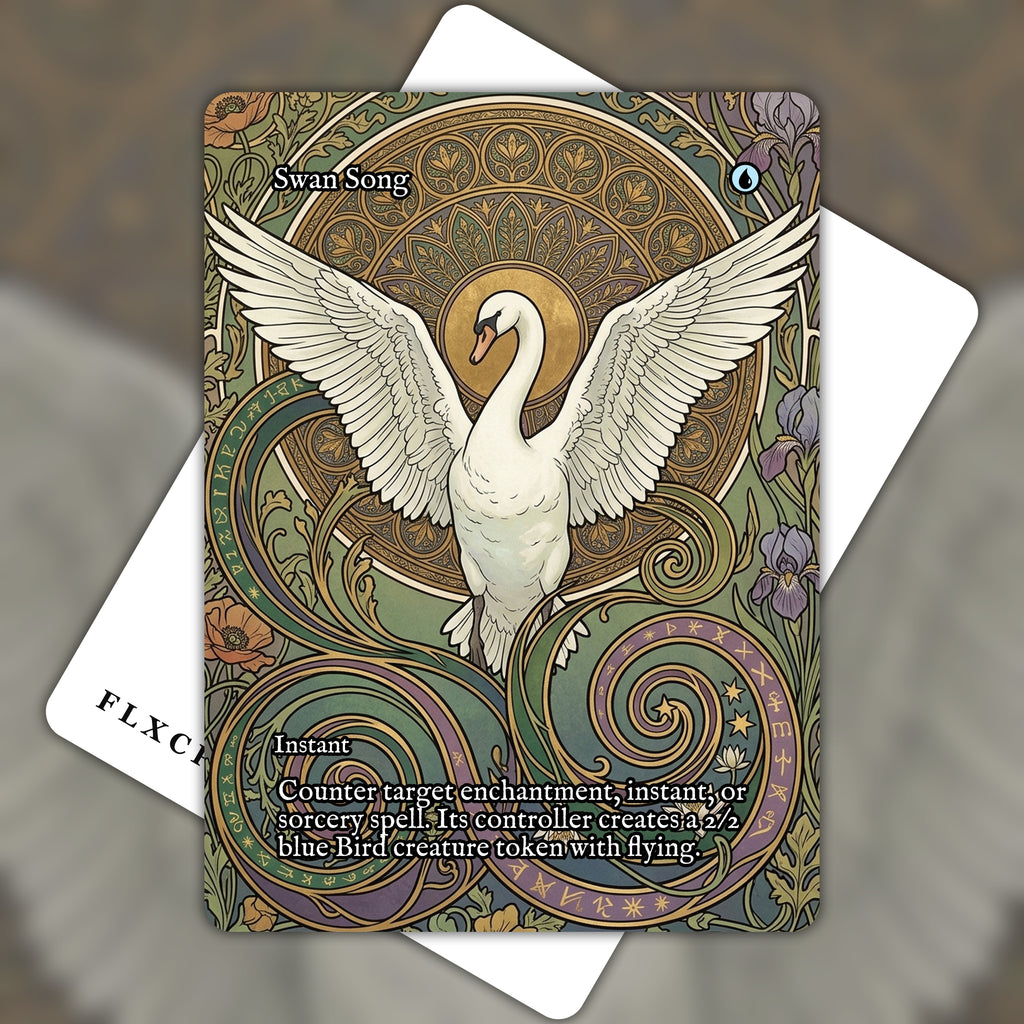 Swan Song MTG Proxy Stained Glass