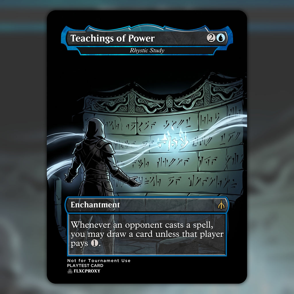 Rhystic Study MTG Proxy Teachings of Power