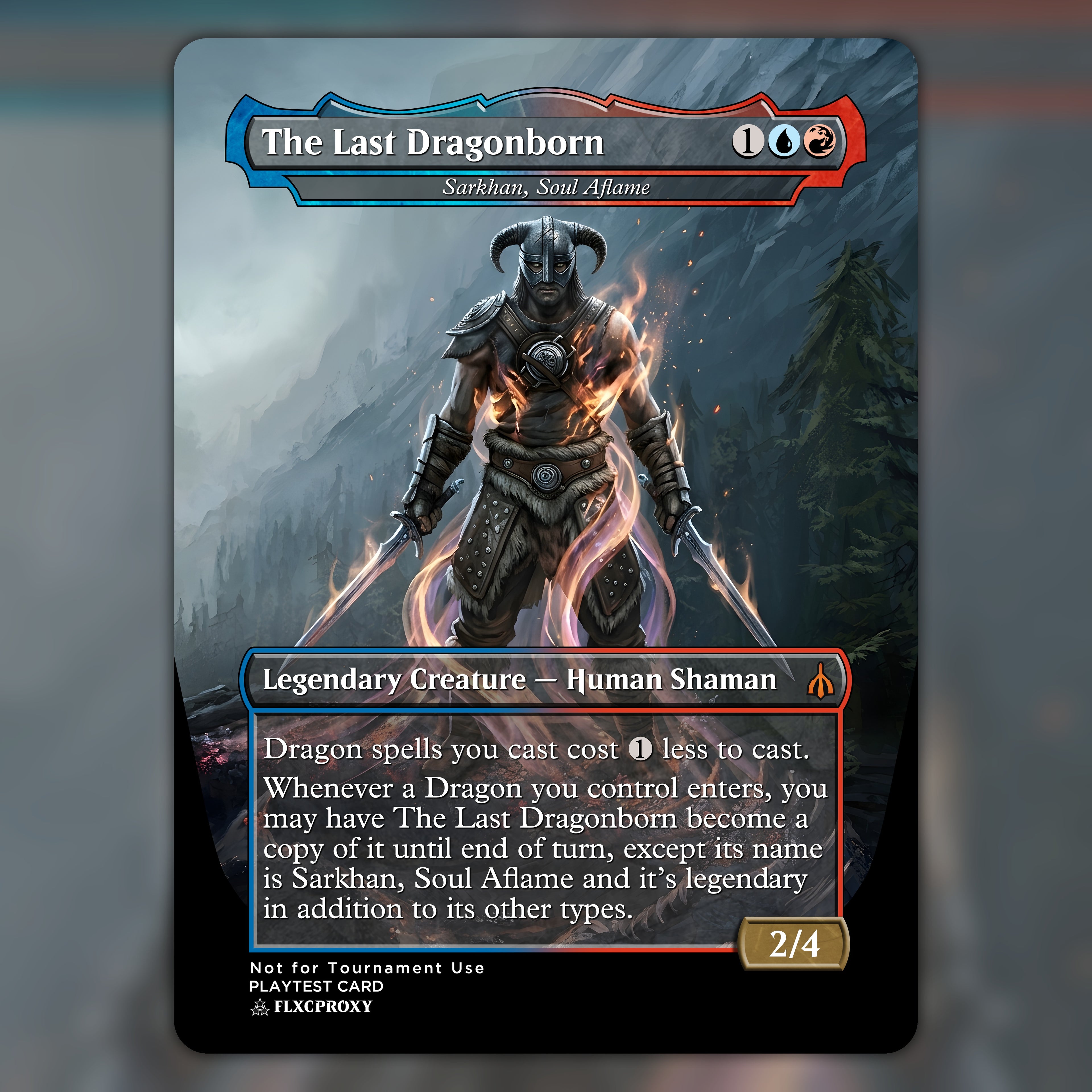 Sarkhan, Soul Aflame MTG Proxy The Last Dragonborn