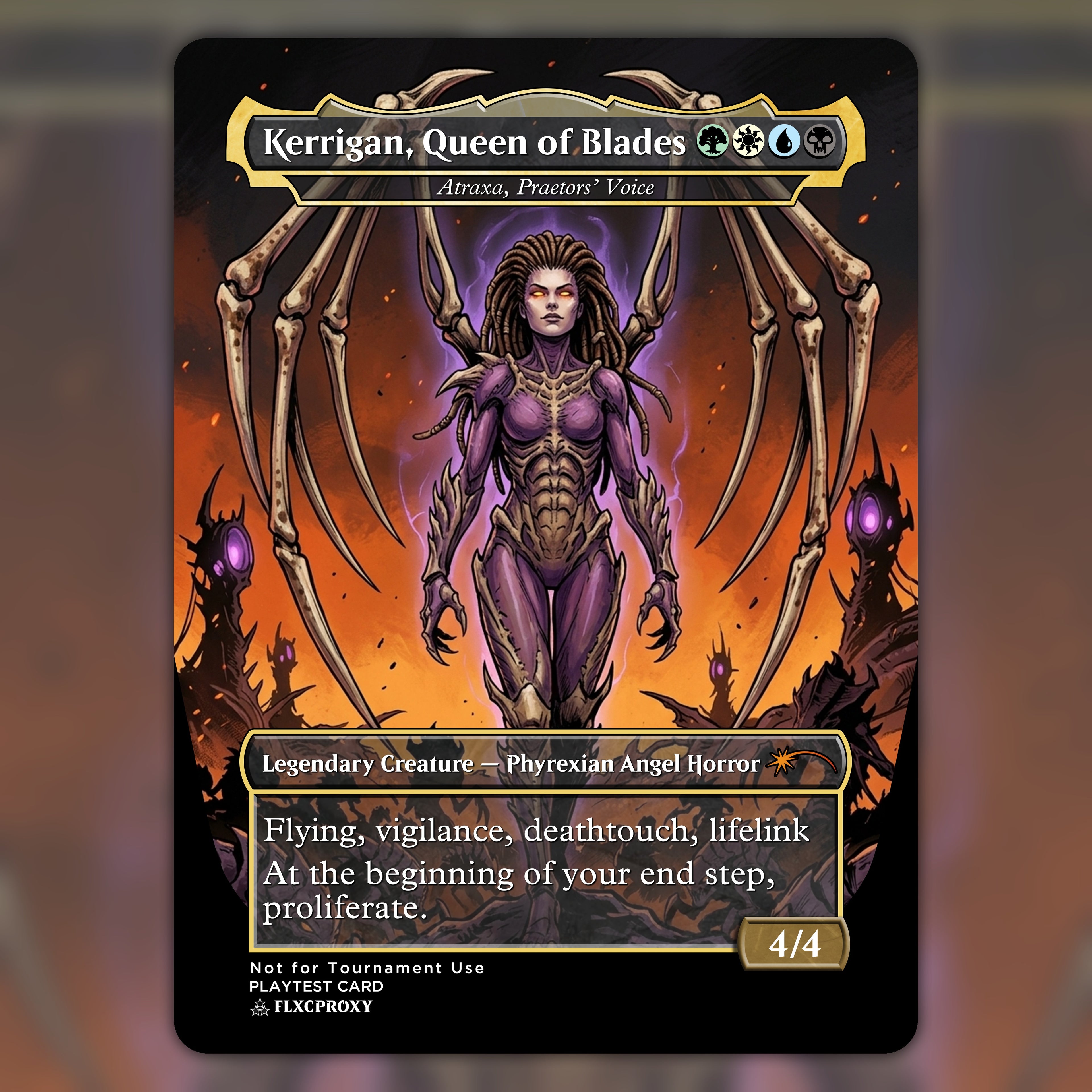 Atraxa, Praetors' Voice MTG Proxy The Queen of Blades