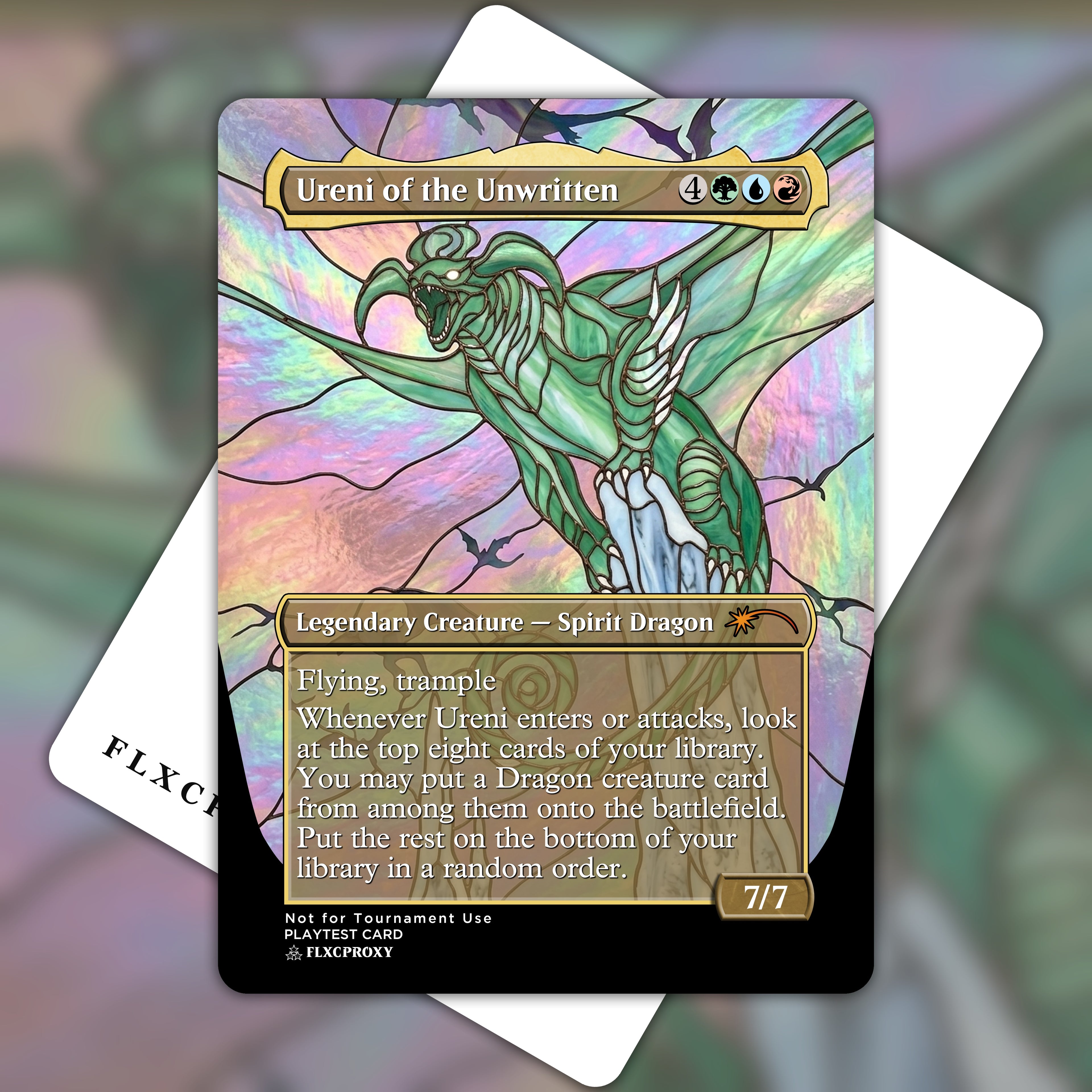 Ureni of the Unwritten MTG Proxy Stained Glass