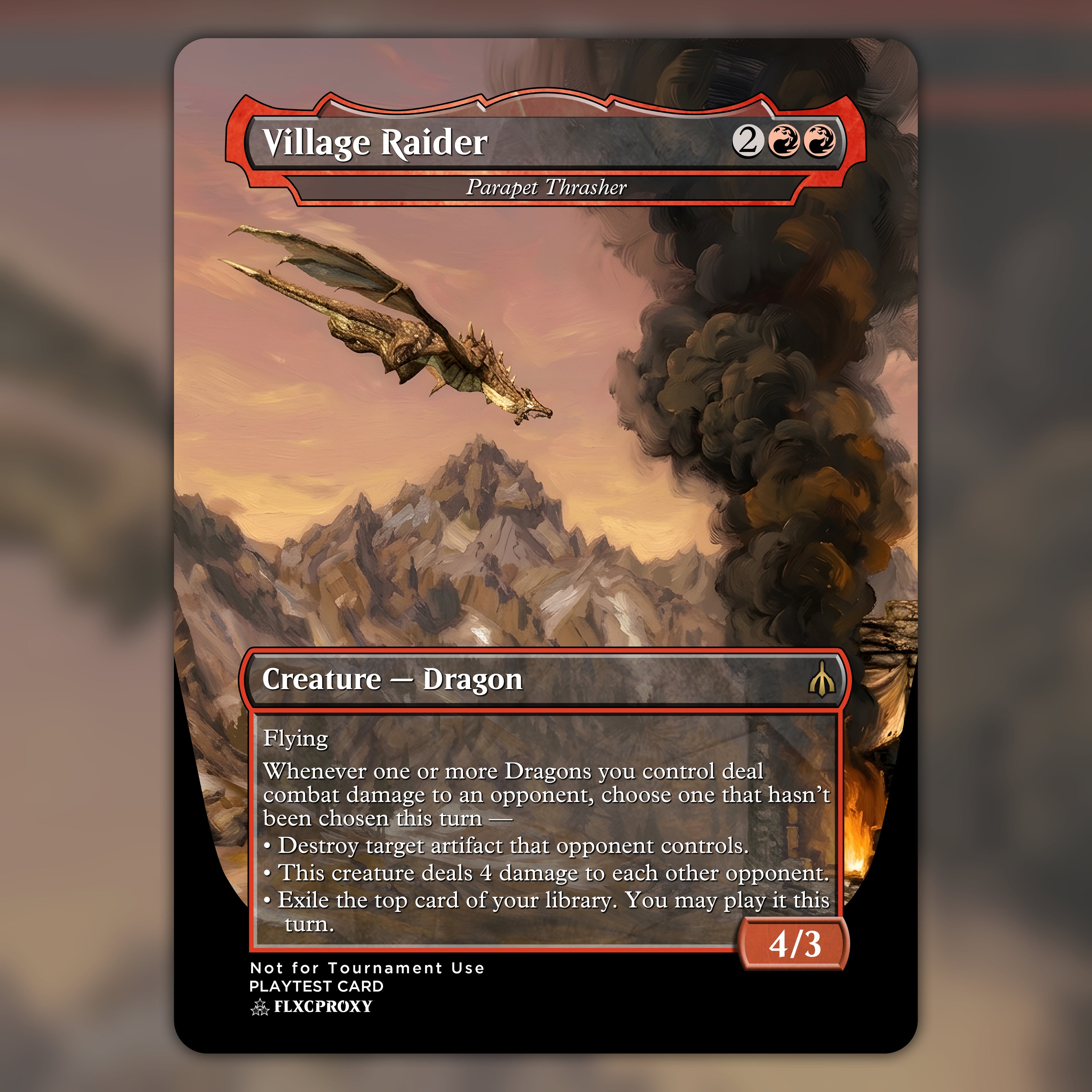 Parapet Thrasher MTG Proxy Village Raider
